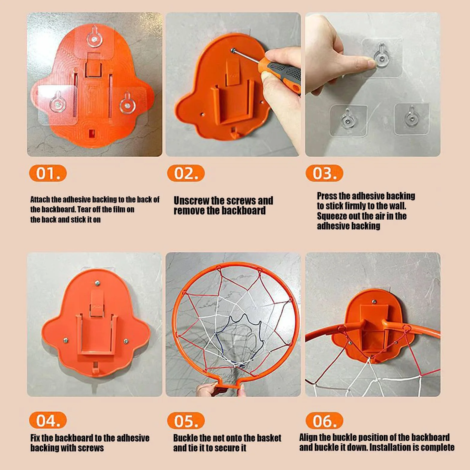 Aro de baloncesto reforzado 32 cm plegable montaje en pared silencioso para niños