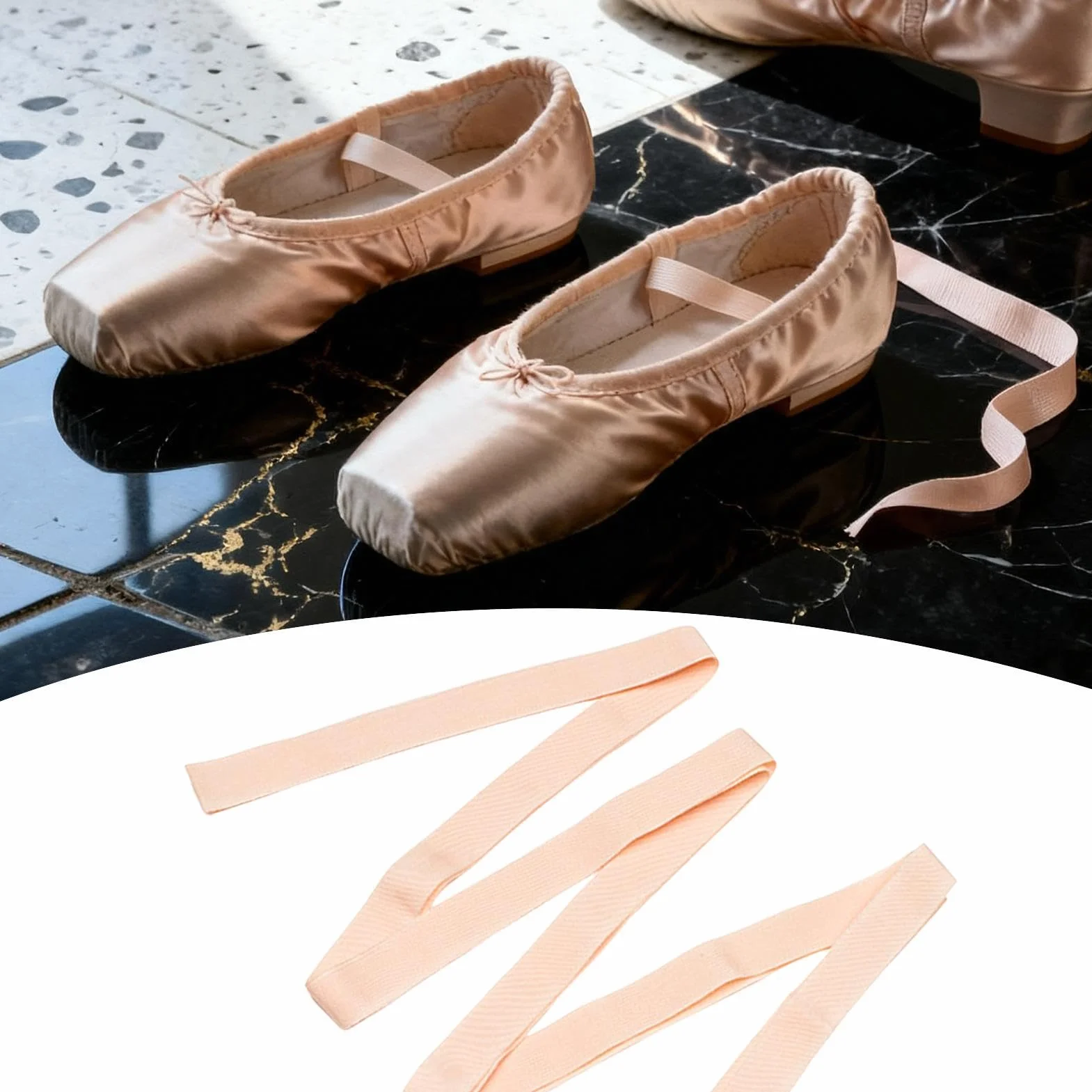 Cinta Elástica para Zapatos de Ballet 2 cm Accesorio de Danza