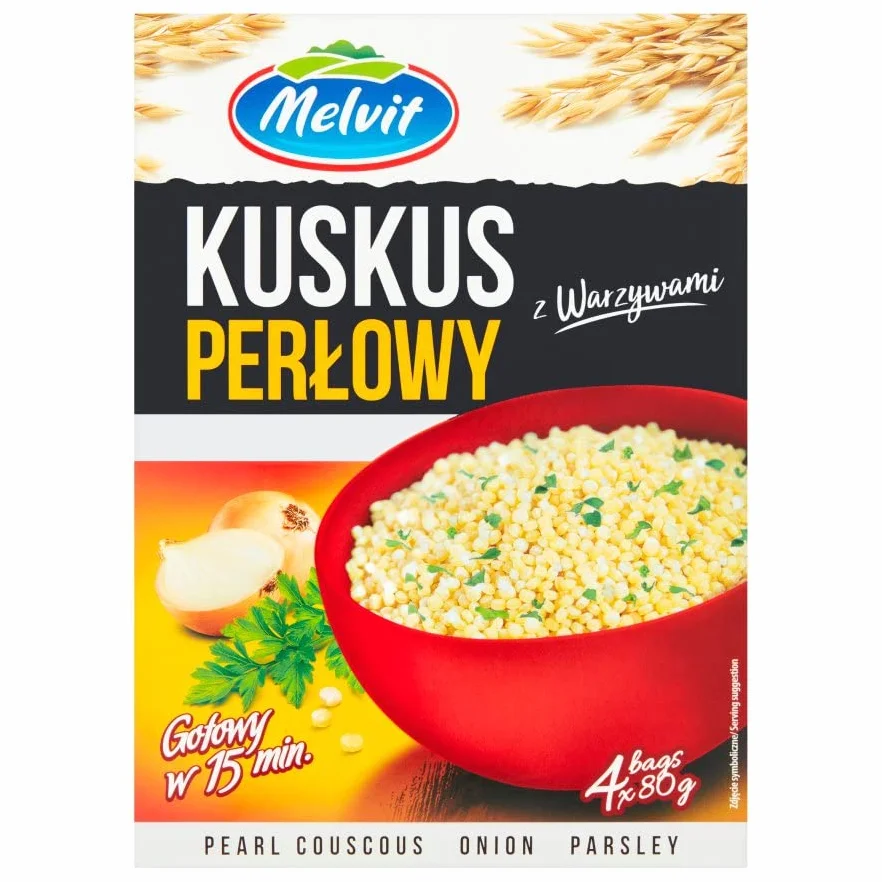 320 G CUSCUS PERLADO CON VERDURAS MELVIT - CAJA DE 6 UND