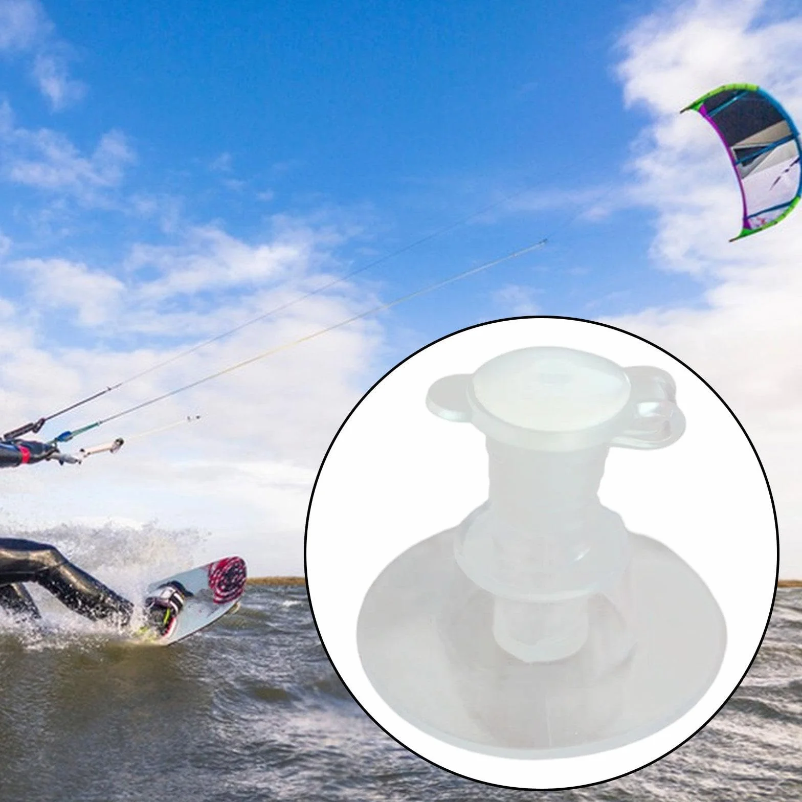 Baoblaze Válvula de desviación de cometa de kitesurf, PVC, boquilla de aire