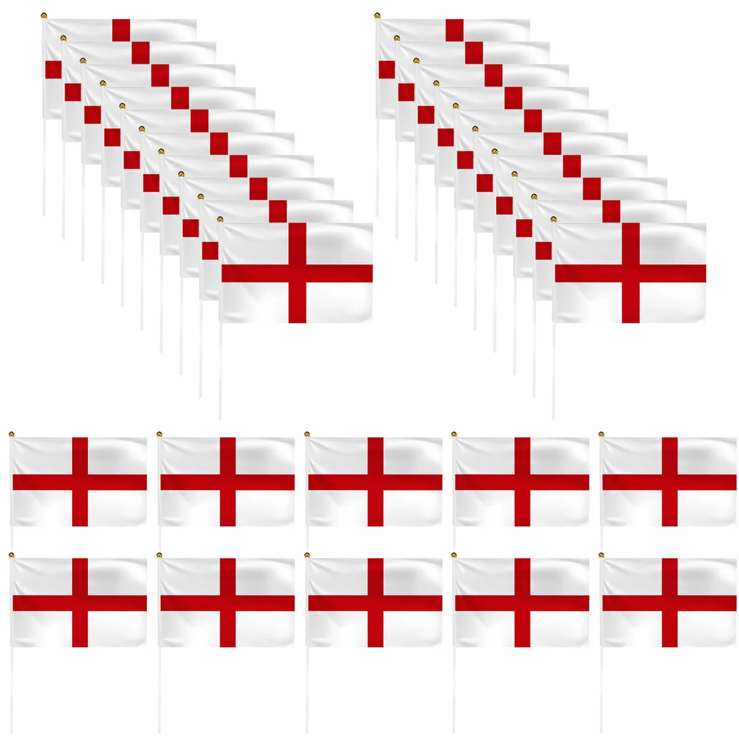 Banderas de Inglaterra con Manivela para Decoración de la Copa de Europa