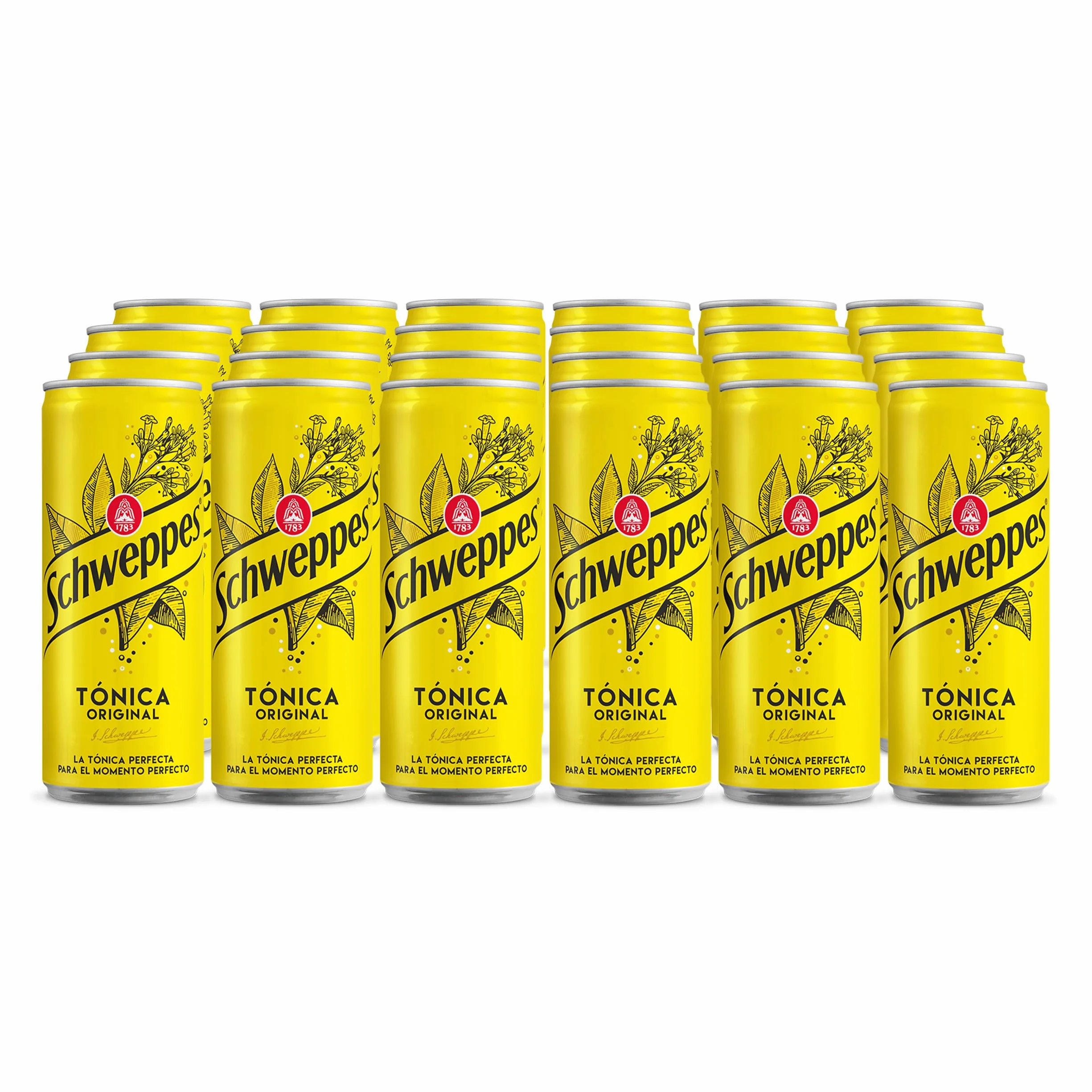Schweppes Tónica Original, Bebida Refrescante - Lata, Pack 24 x 33 cl