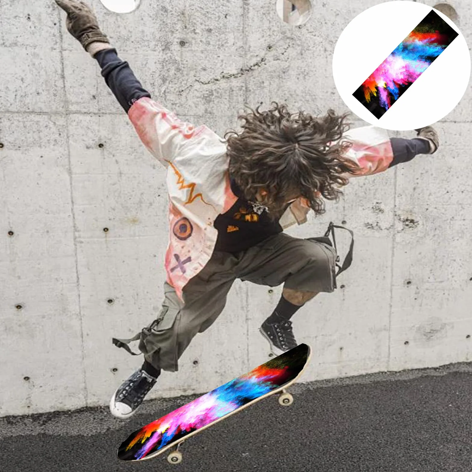 Griptape para Monopatín, Papel de Lija Antideslizante, Alta Resistencia, Accesorios para Longboards