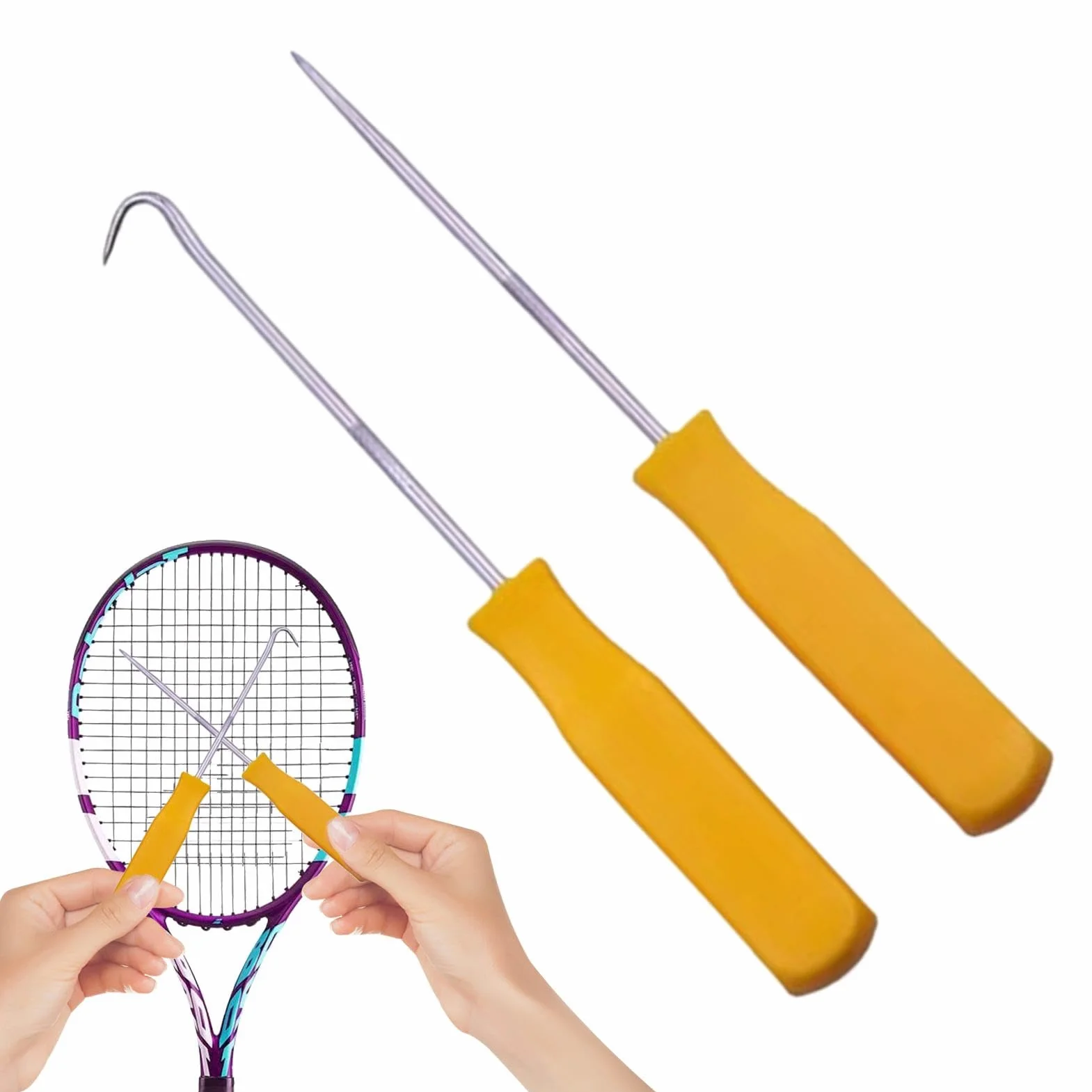 Herramienta de encordado de raqueta de tenis profesional, gancho y asistencia de cuerdas