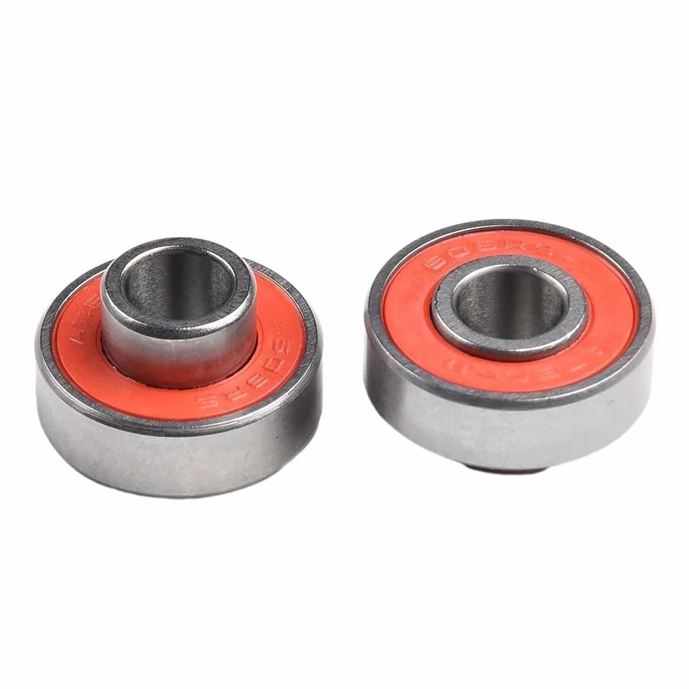DAZZLEEX 608 2RS ABEC11 Rodamiento de acero, silencioso, placa larga, 8 piezas