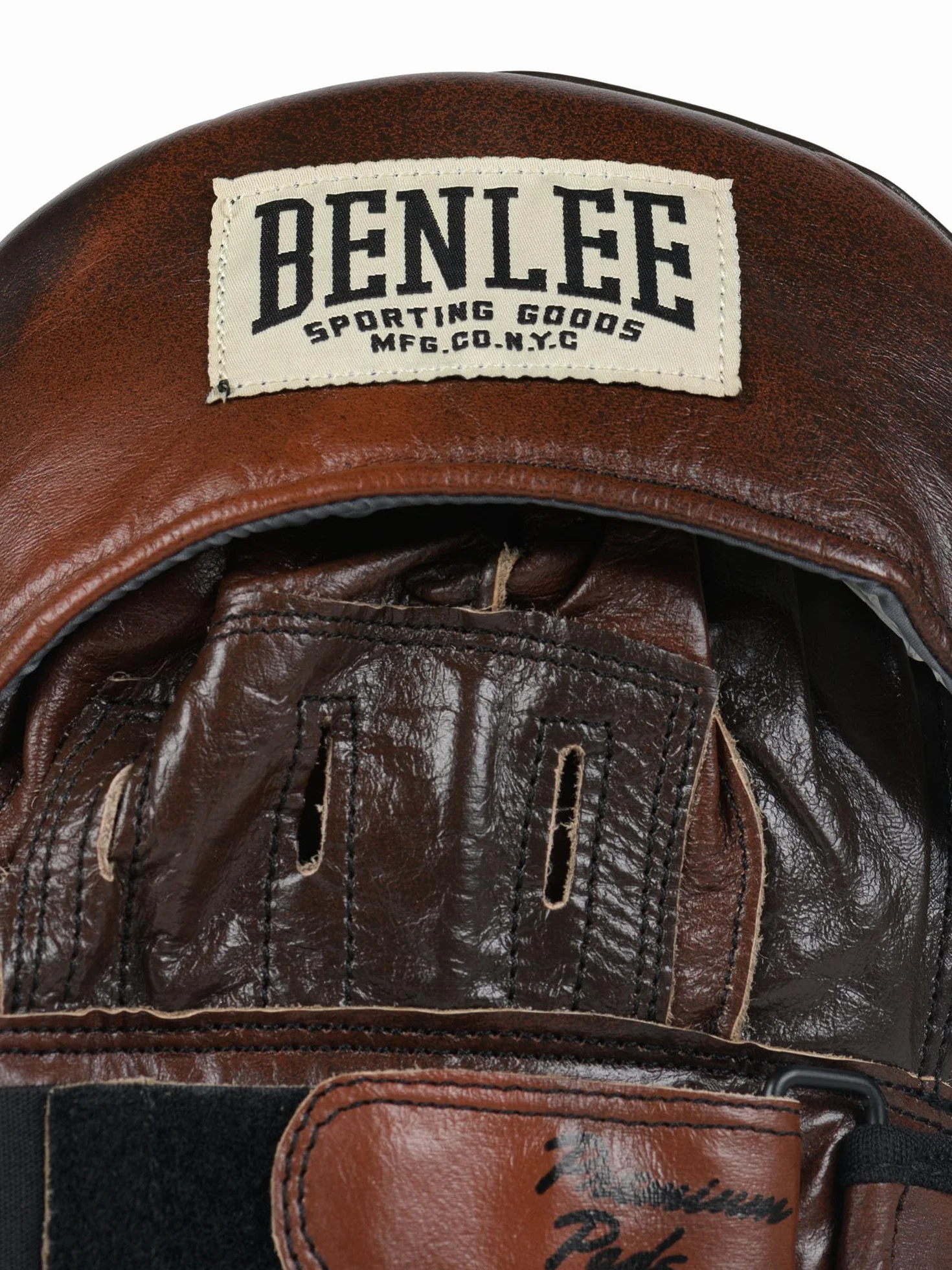 BENLEE Rocky Marciano Premium Pad Manoplas, Adultos Unisex, Marrón/Negro/Beige
