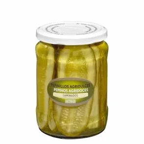 Pepinillos agridulces laminados Hacendado Tarro 530 g (290 g escurrido) Pack 2