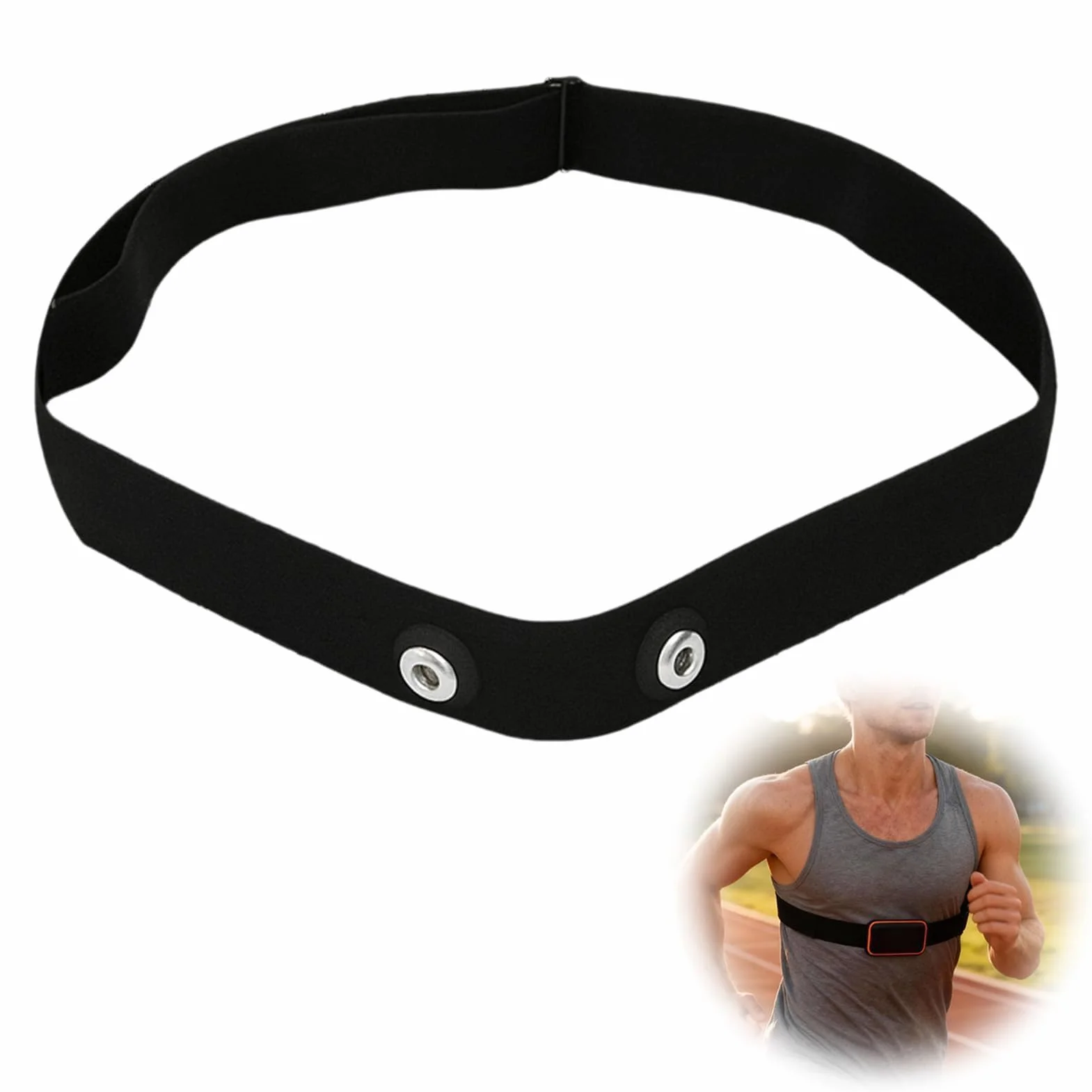 Banda Elástica Ajustable Recambio Cinta Frecuencia Cardiaca Bluetooth Ant+ Compatible Garmin Wahoo Polar H10 H9 Coospo Magene Bryton Livlov
