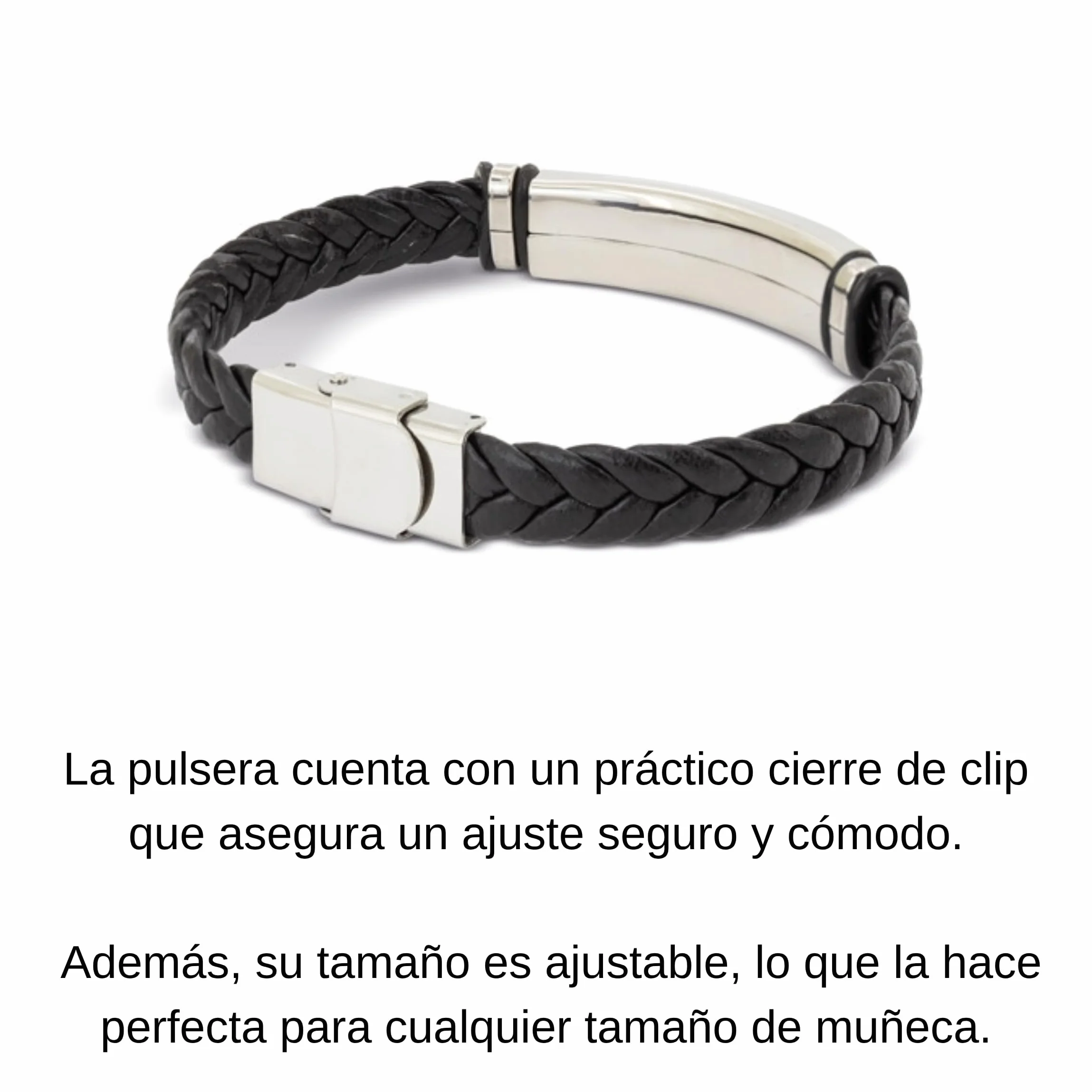 Pulsera ajustable acero cuero Escudo VALENCIA C.F. caja regalo hombre mujer