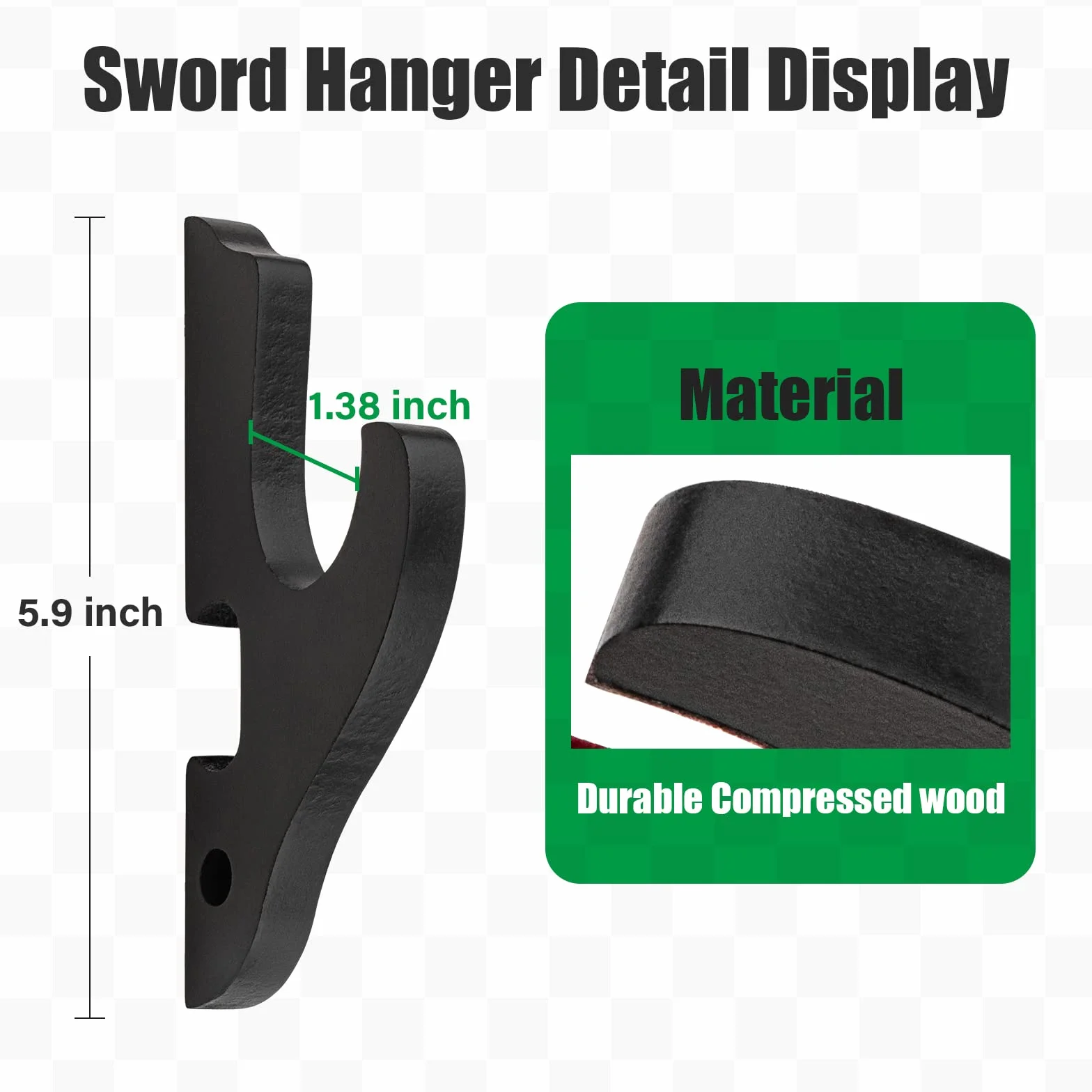 Soporte de pared para Katana, colgador ajustable para espada samurái, Rapier, sable de luz Cosplay