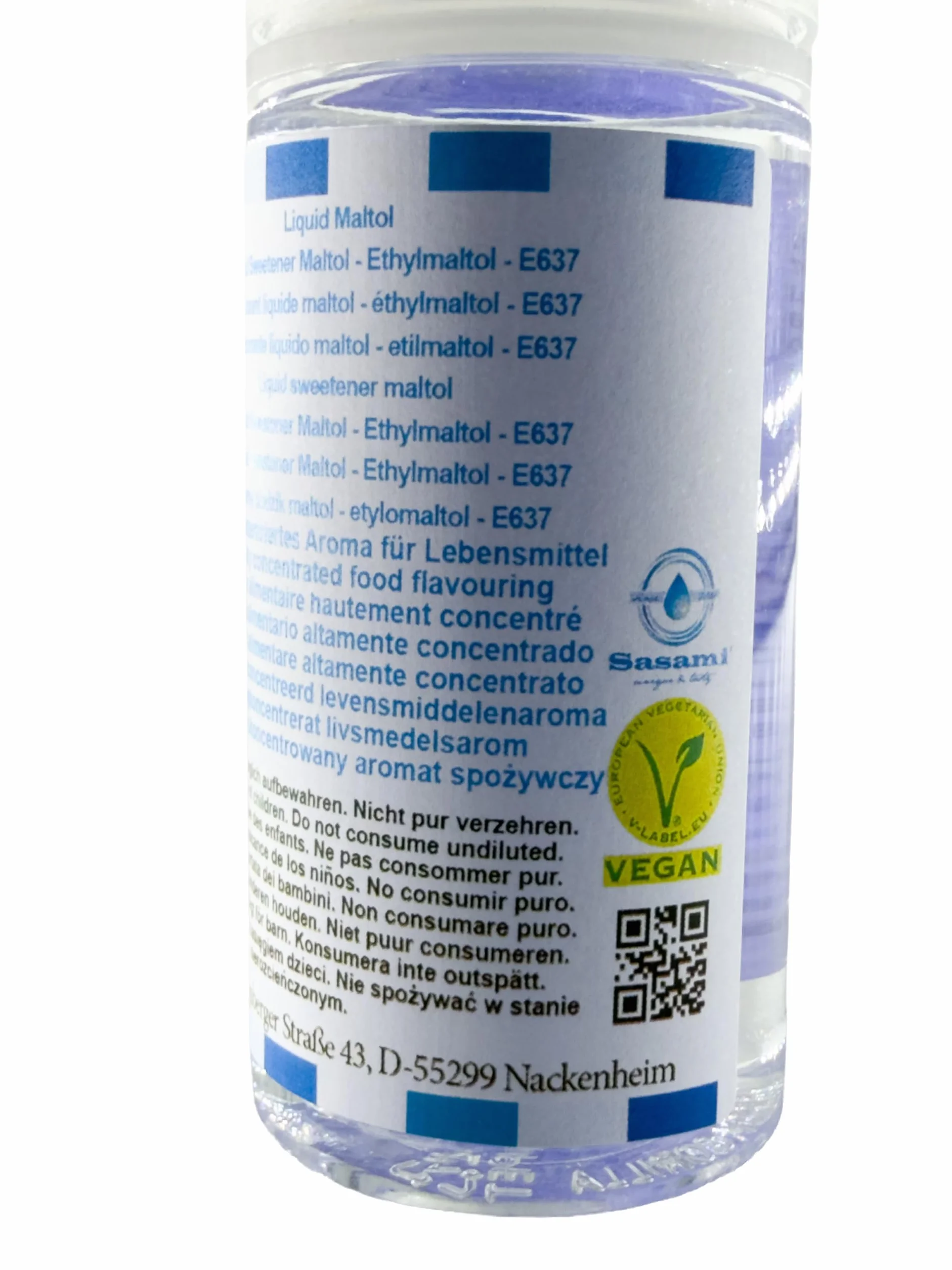 Edulcorante líquido maltol - etilmaltol - E637 - vegano - Sasami concentrado 10ml