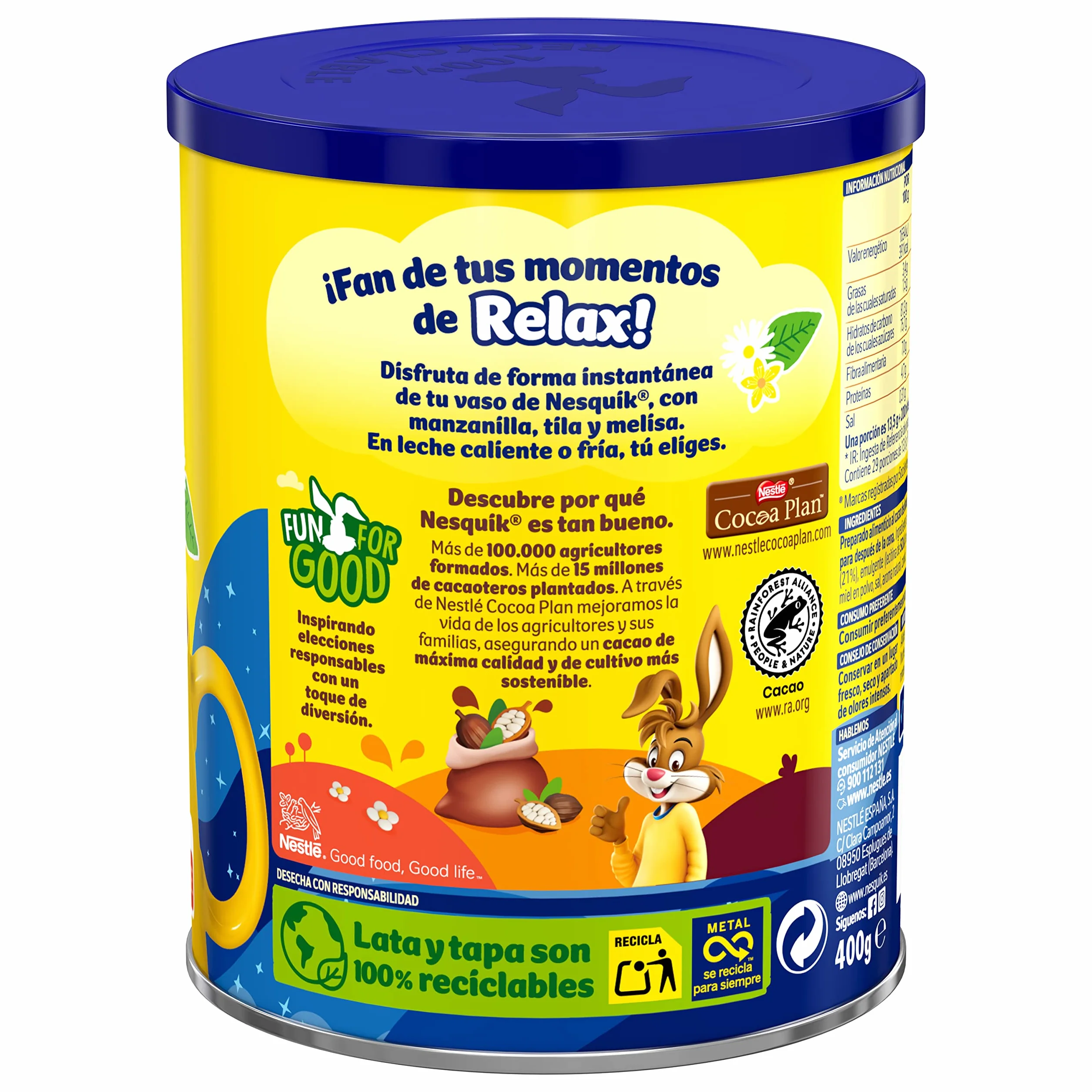 Nesquik NESTLÉ Cacao Soluble 400g Lata Pack de 6