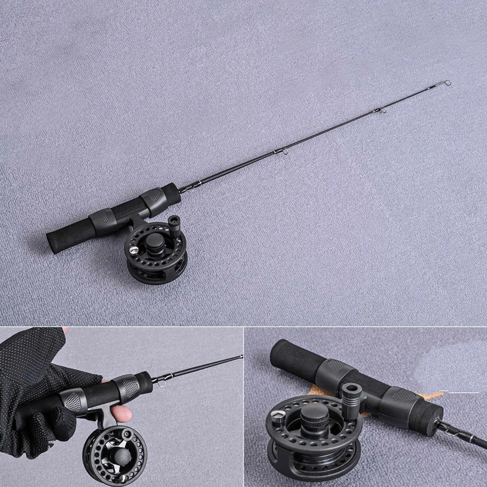 ZYNCUE Caña de pescar 51 cm carrete suave pesca en hielo