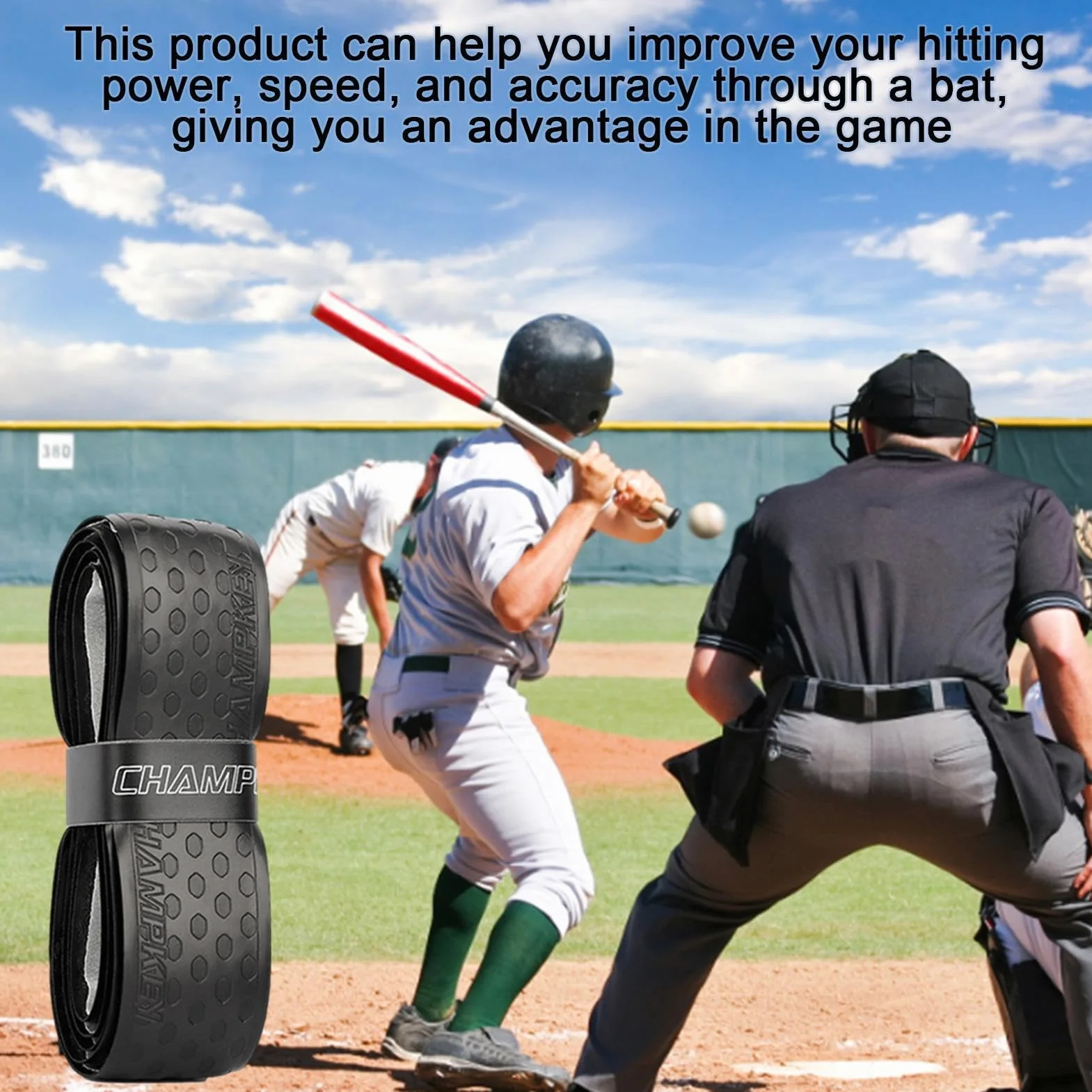 Cinta de agarre para bate de béisbol, antideslizante, 1 m, precortada, sensación seca
