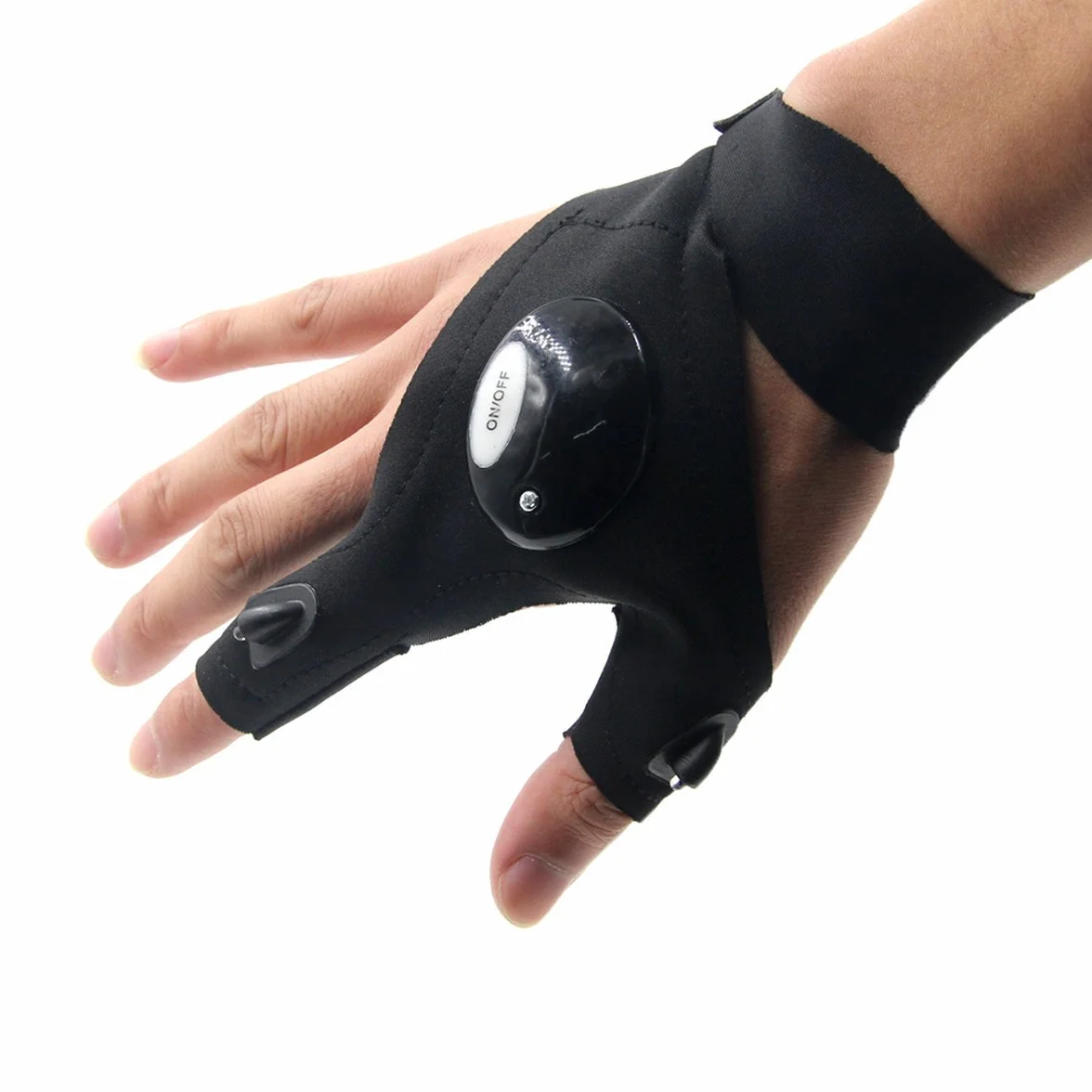 GuDoQi Guantes de Pesca LED Linterna para Acampar y Supervivencia 2 Piezas