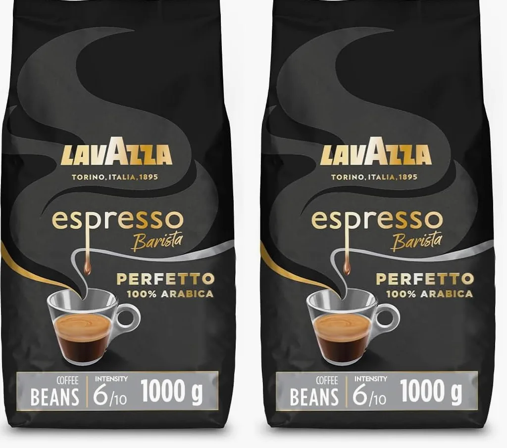 Lavazza, Espresso Barista Perfetto, Café en Grano Natural, Ideal para Máquina de Café Espresso o Superautomática, con Notas Aromáticas Florales, 100% Arábica, Intensidad 6/10, Tueste Medio, 1 kg
