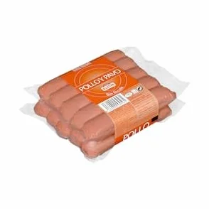 Hacendado Salchichas cocidas de pollo y pavo sabor ahumado 2 x 200 g Pack 2