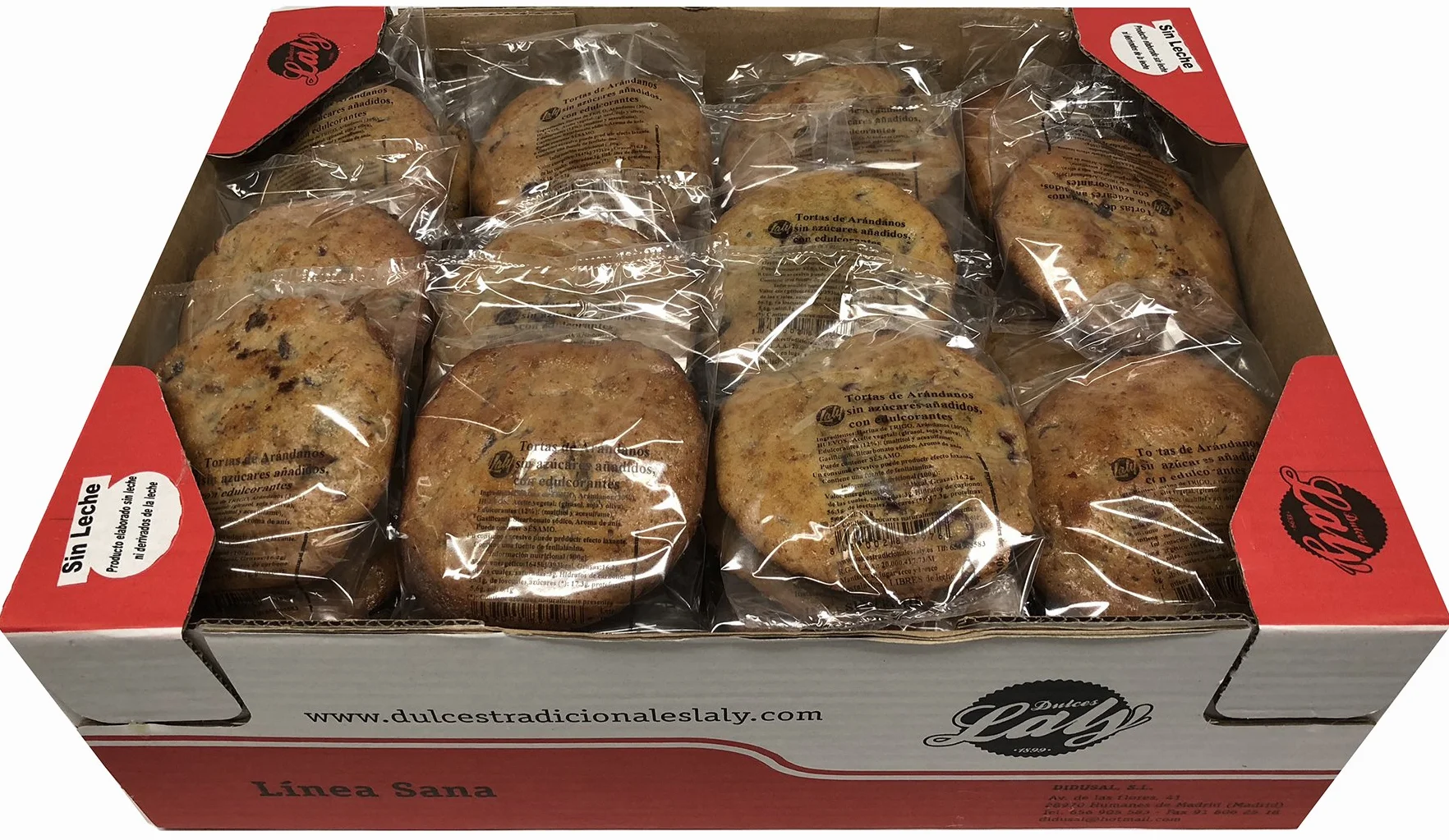 Tortas de Arándanos Sin Azúcar y Sin Lactosa