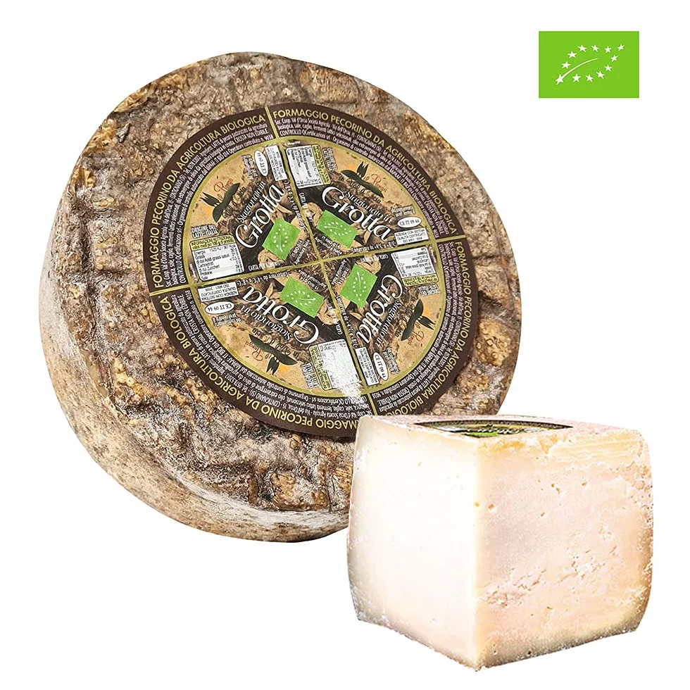 Pecorino Bio Grotta Queso Orgánico de Oveja Sazonado en Grotta Cueva 1.7 kg