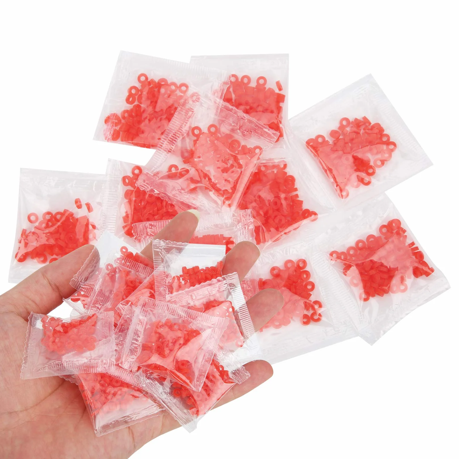 Bandas de Goma Elástico Fuerte para Pesca Gruesa 9000 Piezas Rojo