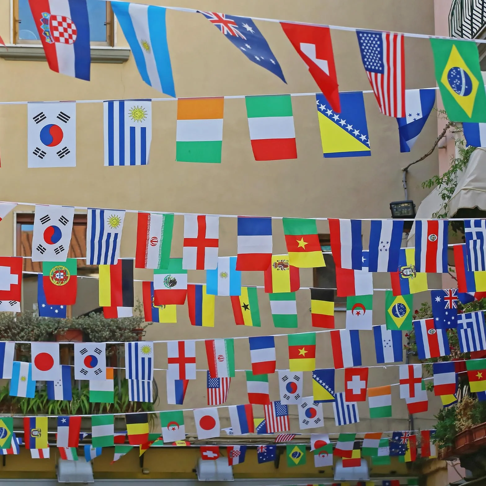 Banderines Mundial 2026, 2 paquetes de 32 banderines, 20 m, guirnalda decorativa de fútbol, impresión por ambos lados