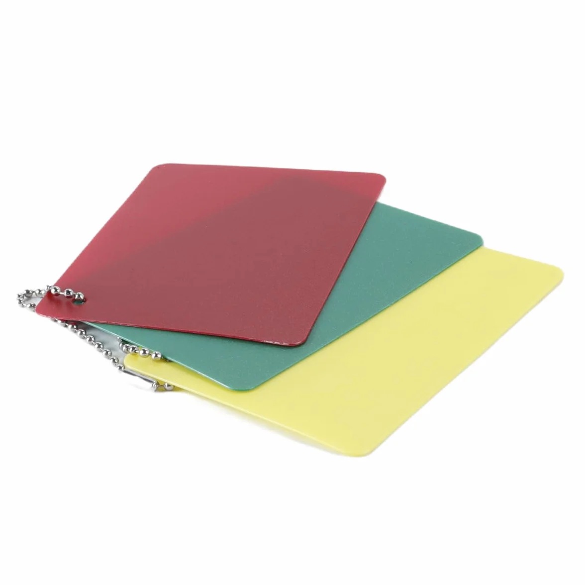 Ausi Juego de 2 tarjetas de árbitro de fútbol verde roja amarilla
