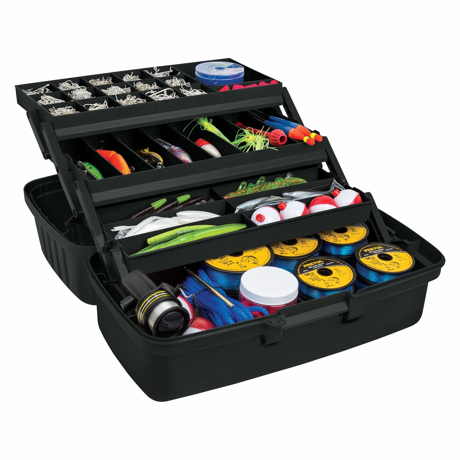 Truper CPE-16N Caja para pesca de polipropileno 16" negro