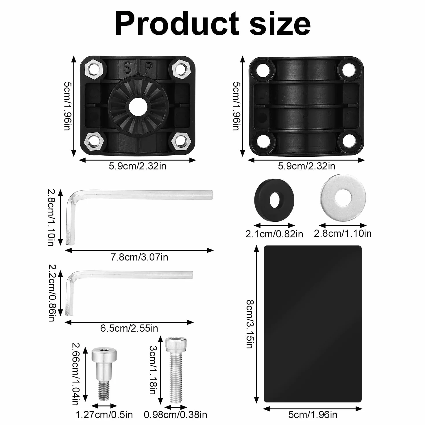 Accesorios de Montaje en Poste 0 Grados para Transductor Panoptix LVS32 LiveScope Plus LVS34