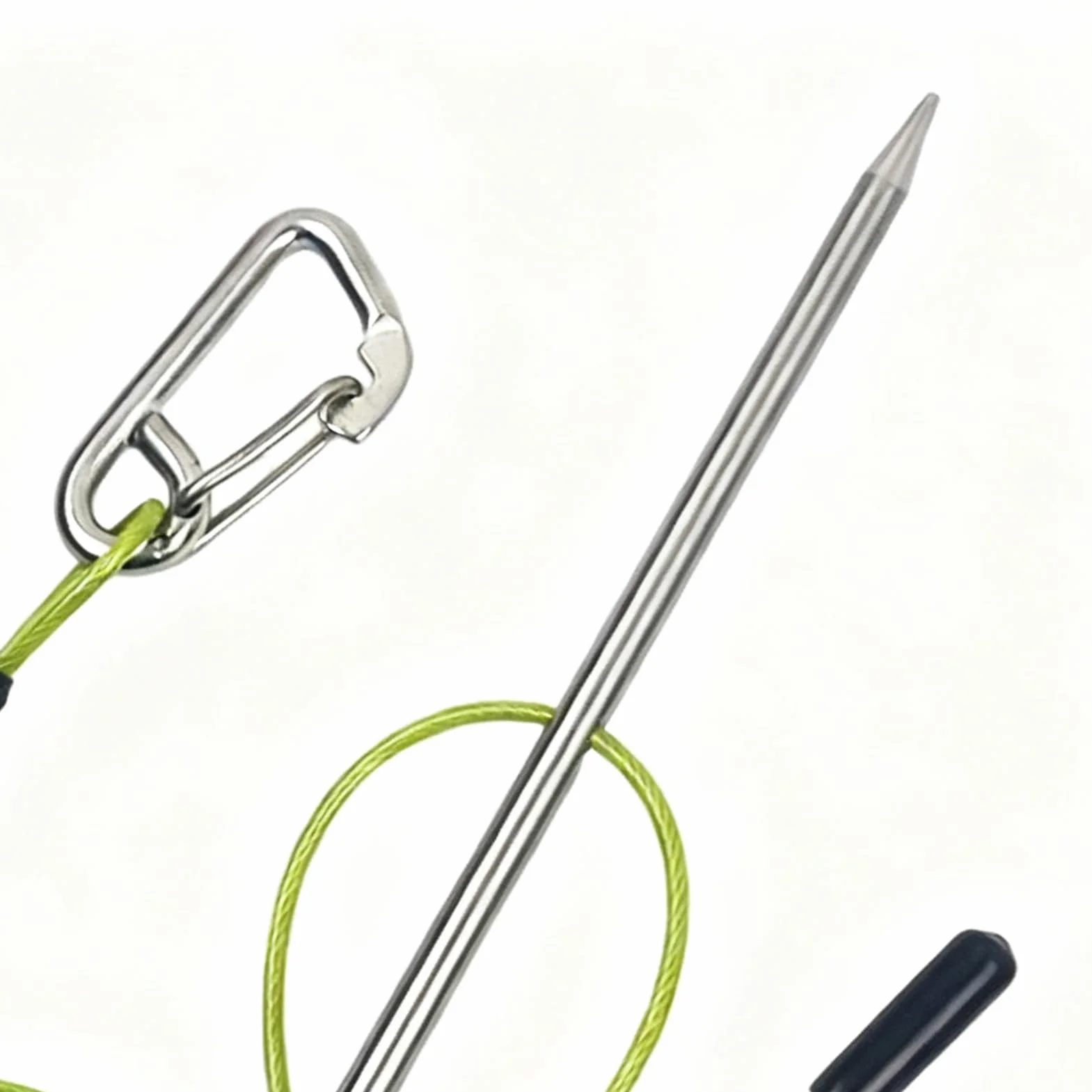 Extractor de pescado de acero inoxidable con clip y mosquetón para submarinismo
