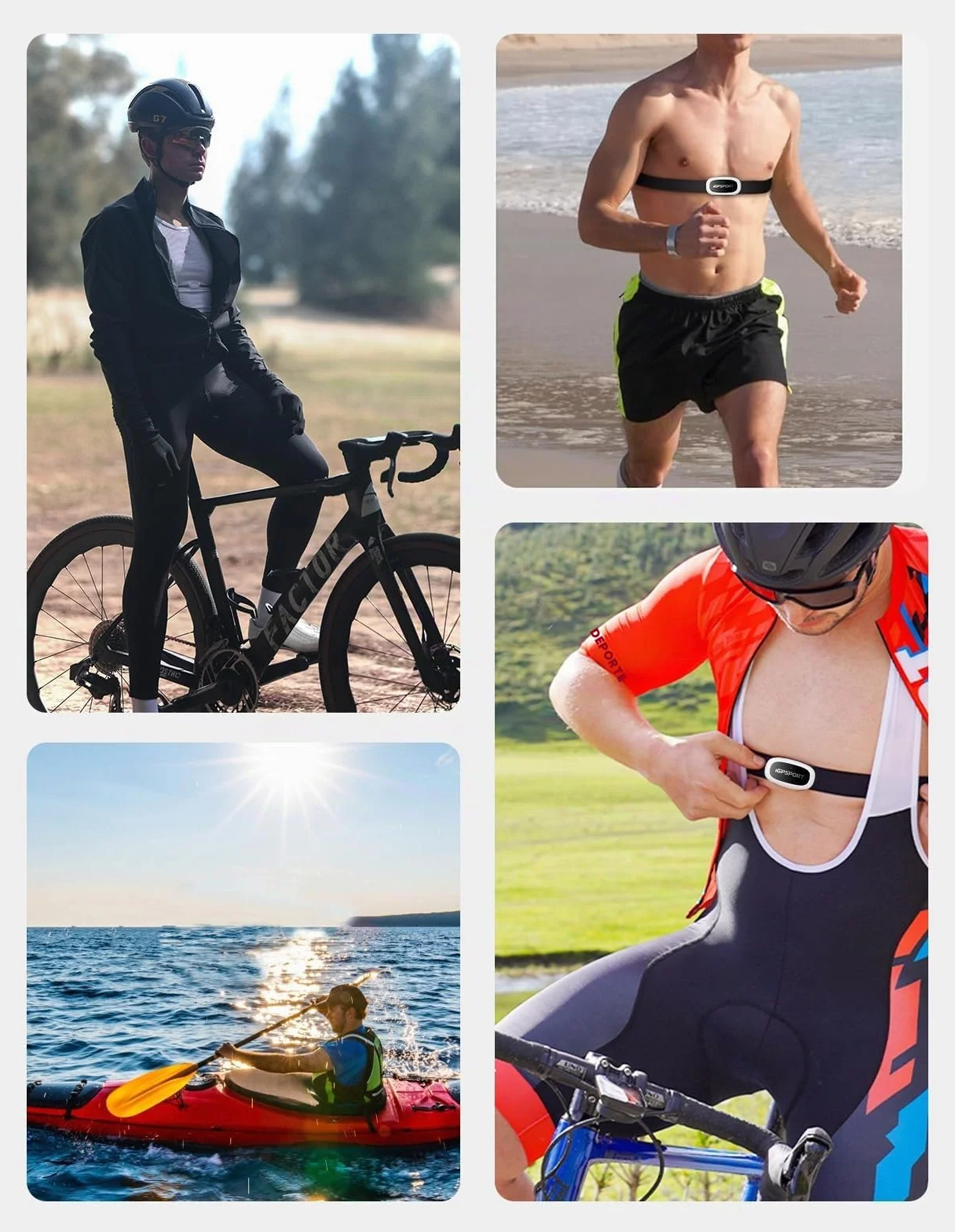 iGPSPORT Monitor de Frecuencia Cardíaca IPX7 Impermeable Bluetooth Ant+ Correa Pecho Correr Ciclismo Compatible Garmin Polar Wahoo Zwift