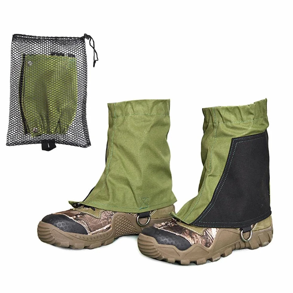 Polainas Impermeables Tobillo Senderismo Ajustables para Zapatos Mujeres Hombres