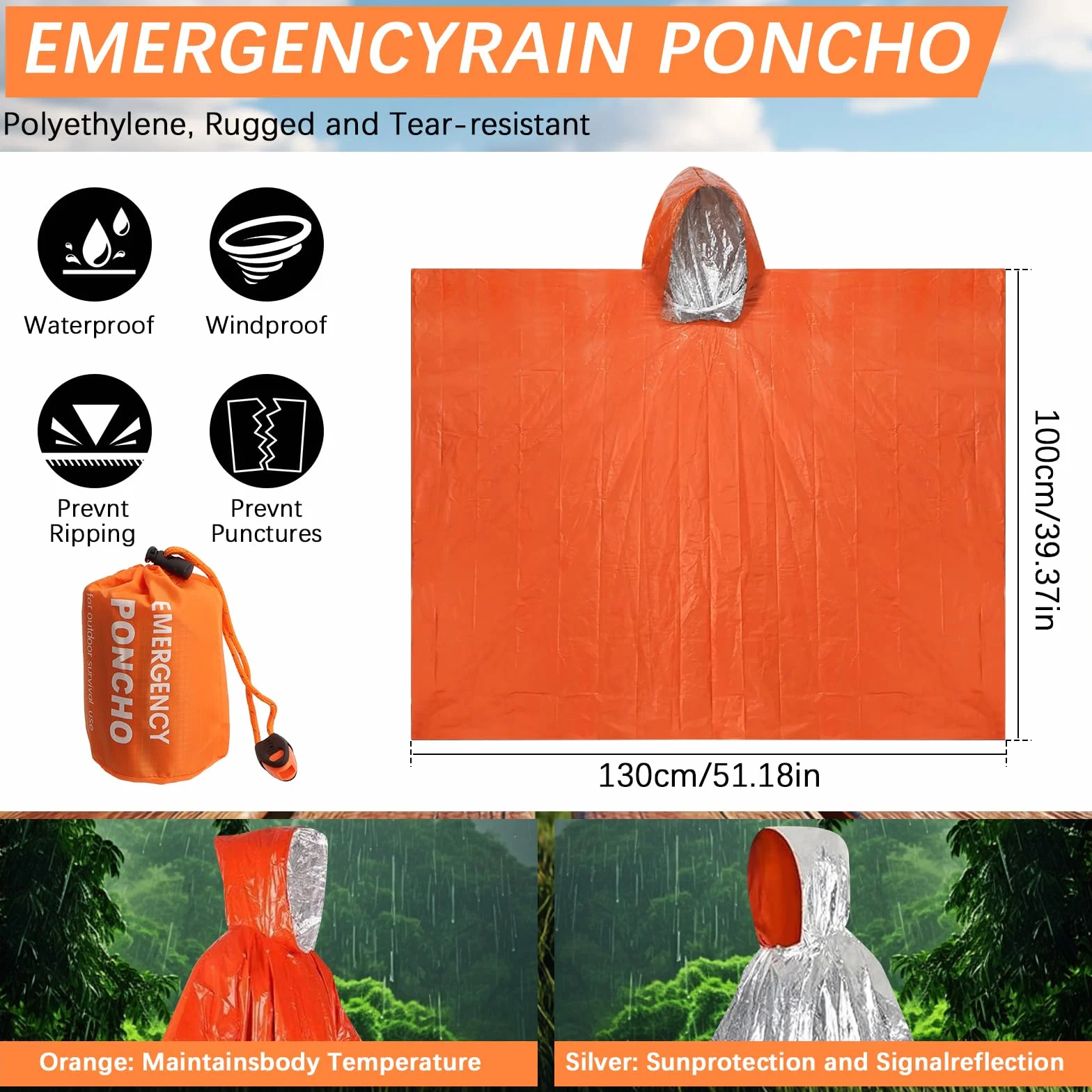 Kit de Supervivencia de Emergencia 69 Piezas 30 en 1 Linterna Táctica Brújula Herramientas Multifunción para Camping