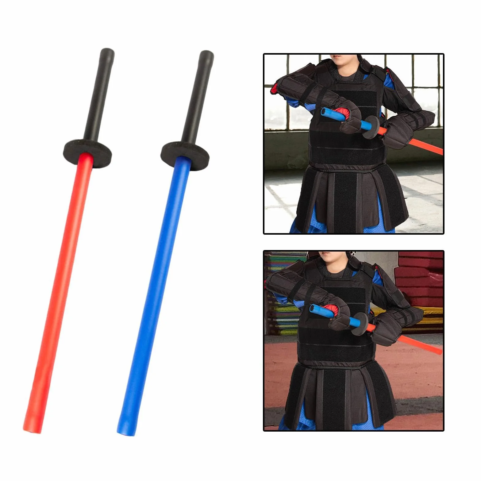 LOVIVER 2 Espadas de Entrenamiento de Esponja, Bokken Acolchado para Practicar Esgrima