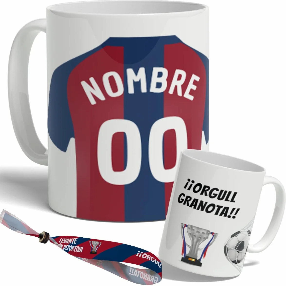 Taza Personalizada Estilo Fútbol con Nombre y Número, Regalo Original para Aficionados, Niños y Adultos
