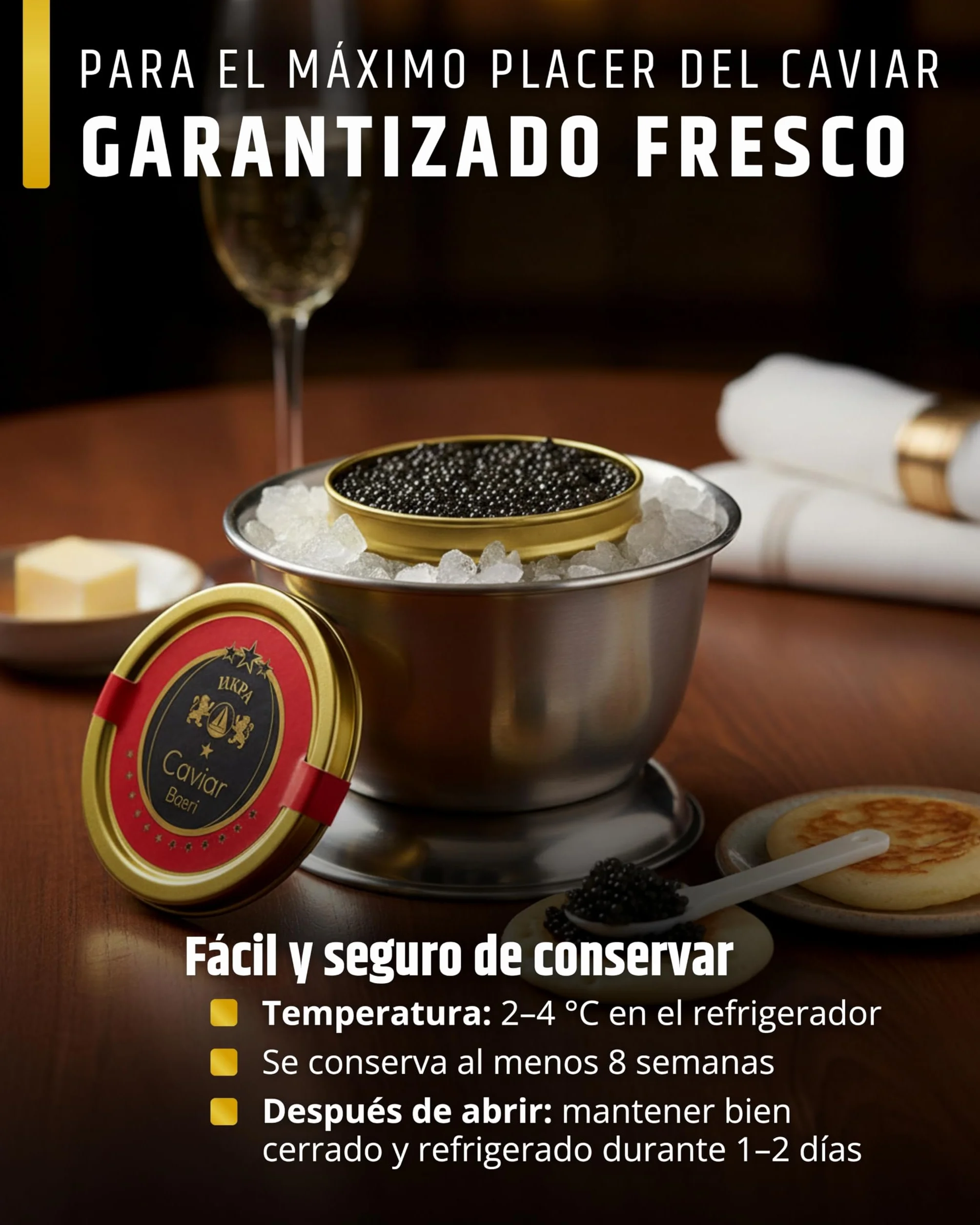 Caviar siberiano (huevas de esturión) (250g)