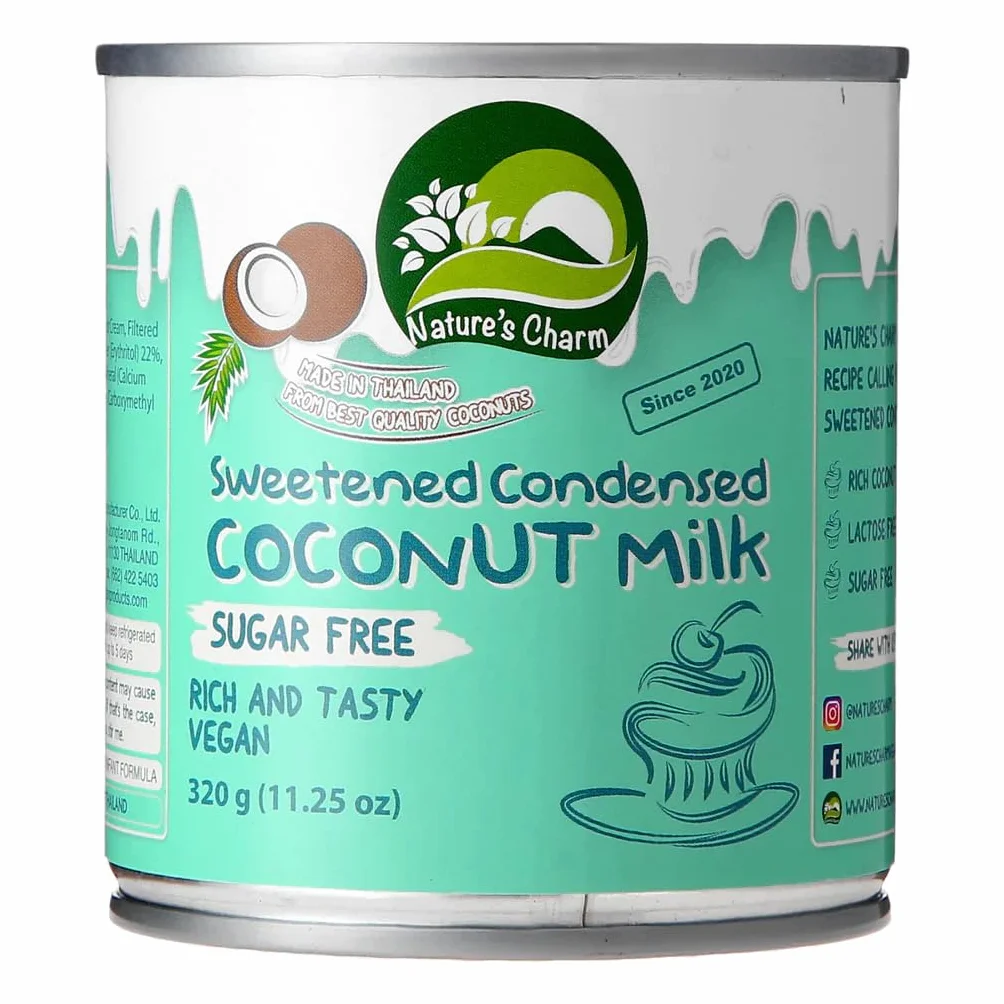 Nature's Charm Leche Condensada de Coco Sin Azucar 320g Pack de 4