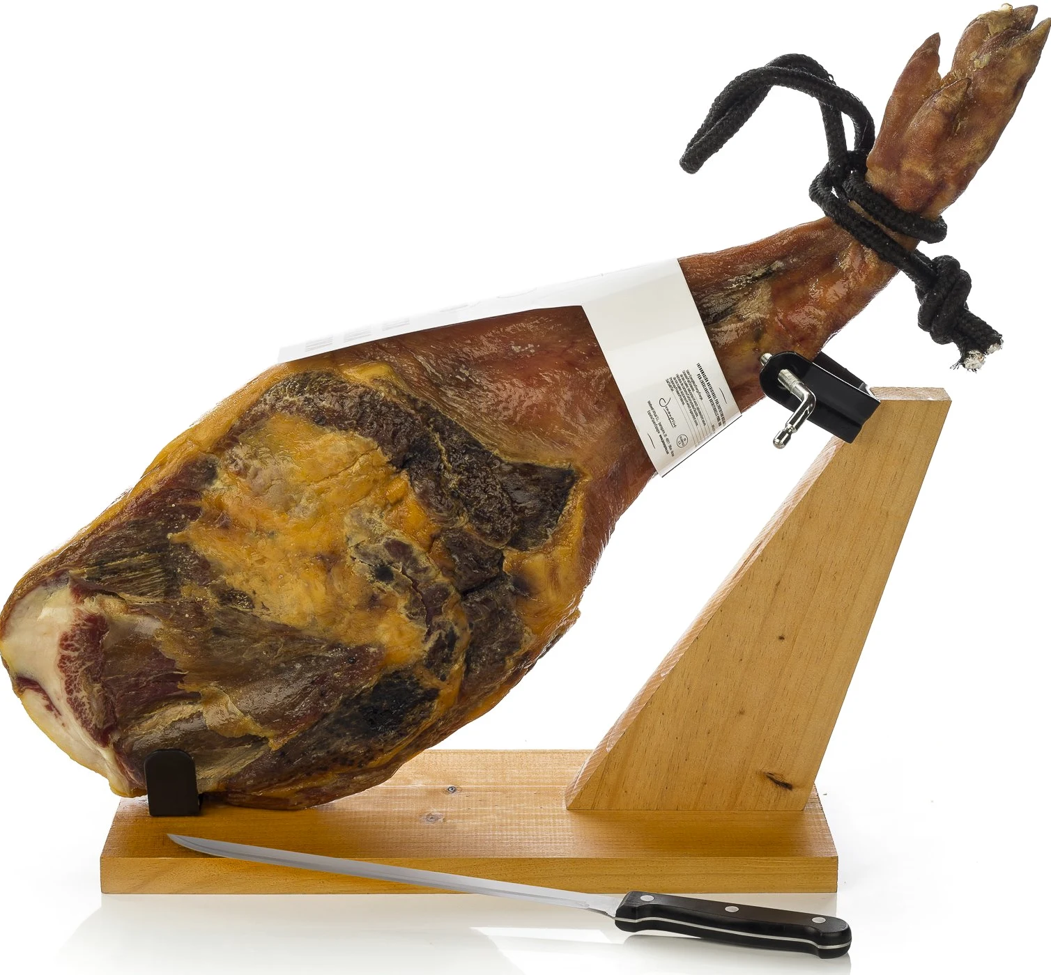 Paleta de Jamón Serrano Semideshuesada 4-4.5 Kg + Jamonero + Cuchillo - Paletilla Serrana