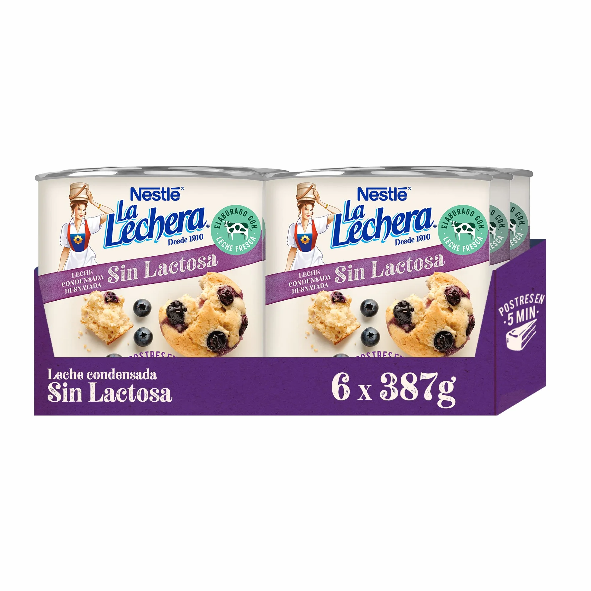 NESTLÉ LA LECHERA Leche condensada desnatada sin Lactosa 387 g