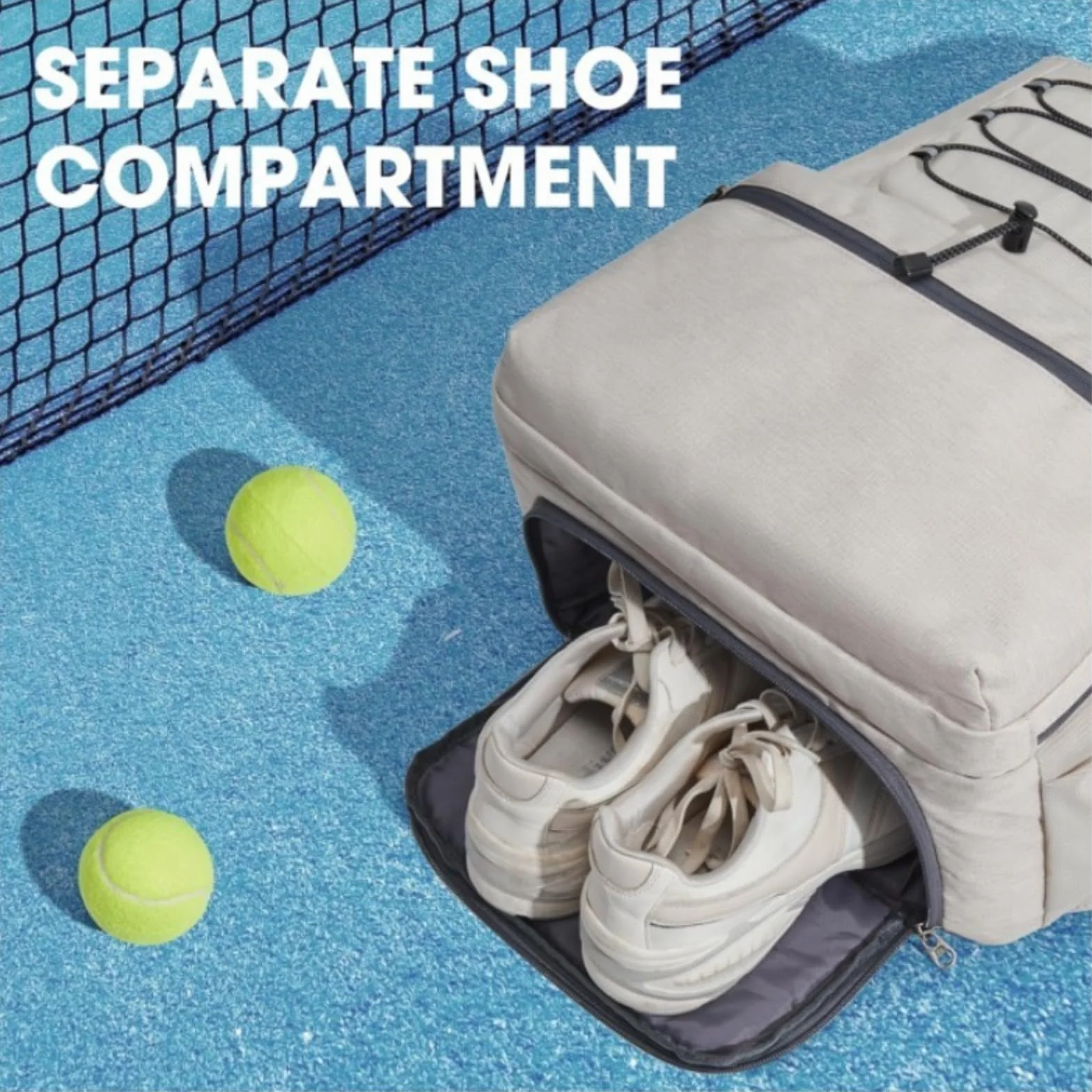 Raquetero Tenis Mochila Mujeres Hombres Bolsa Pickleball 4 Raquetas Compartimento Zapatos Impermeable