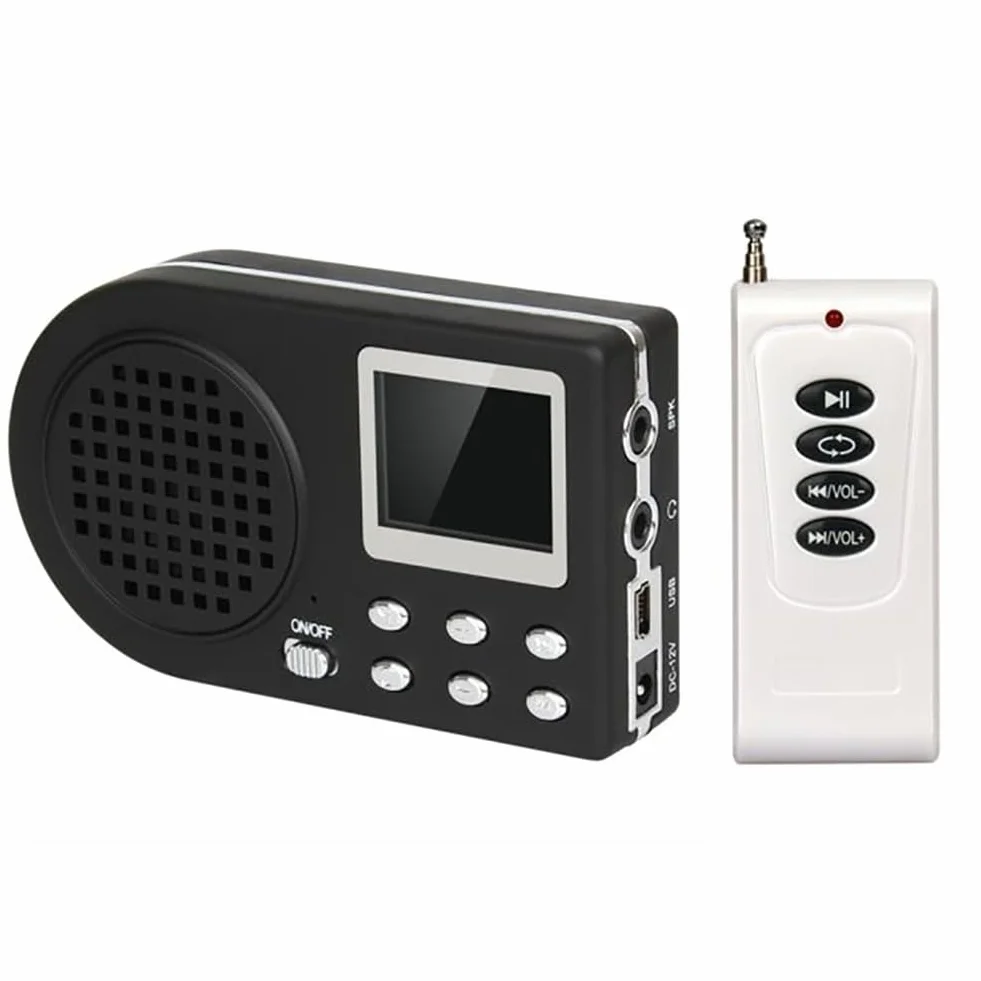 Llamador de Pájaros con Altavoz, Reproductor MP3 Digital, Control Remoto, Enchufe UE