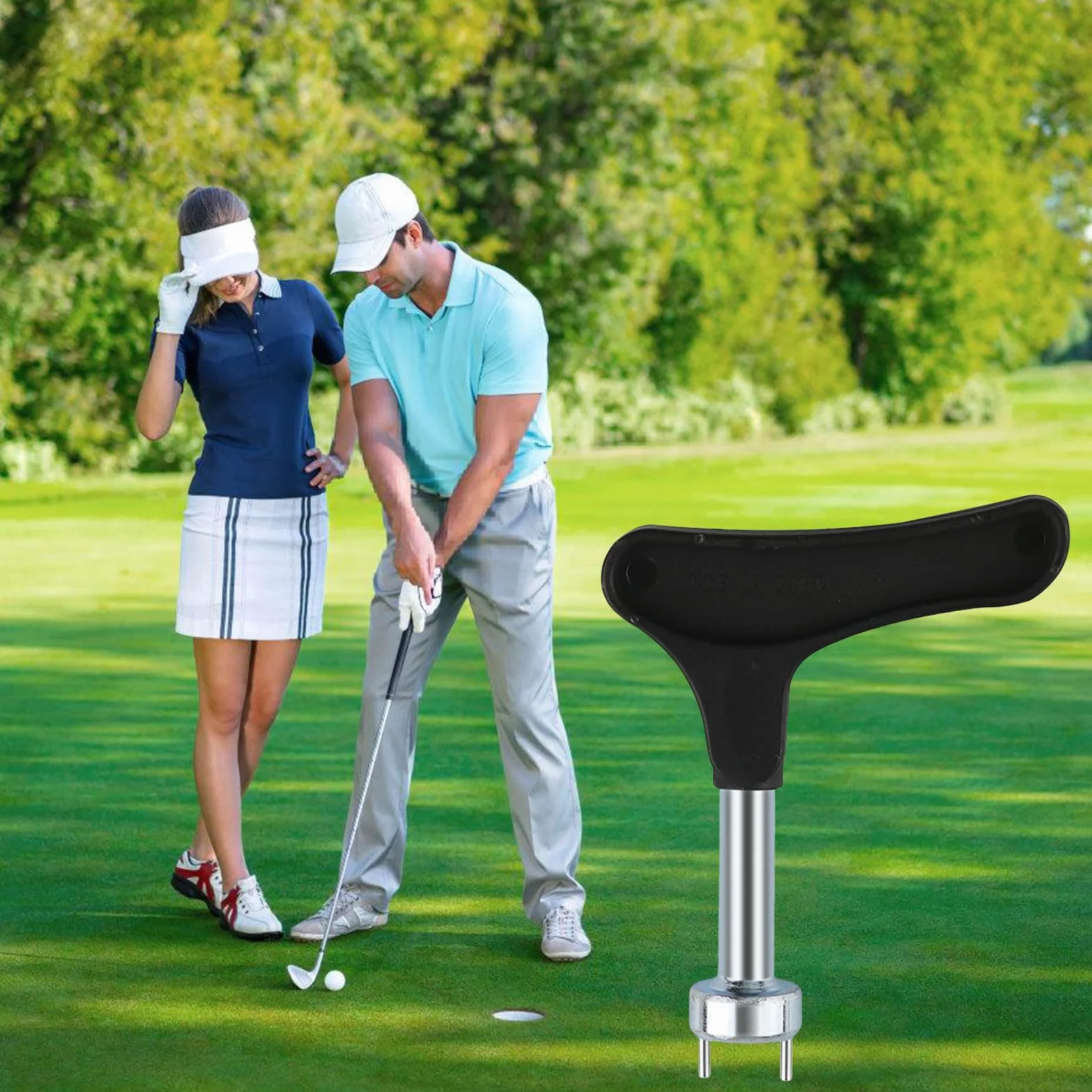 Llave de pinchos para zapatos de golf, removedor de picos de dos pines, herramienta universal de repuesto