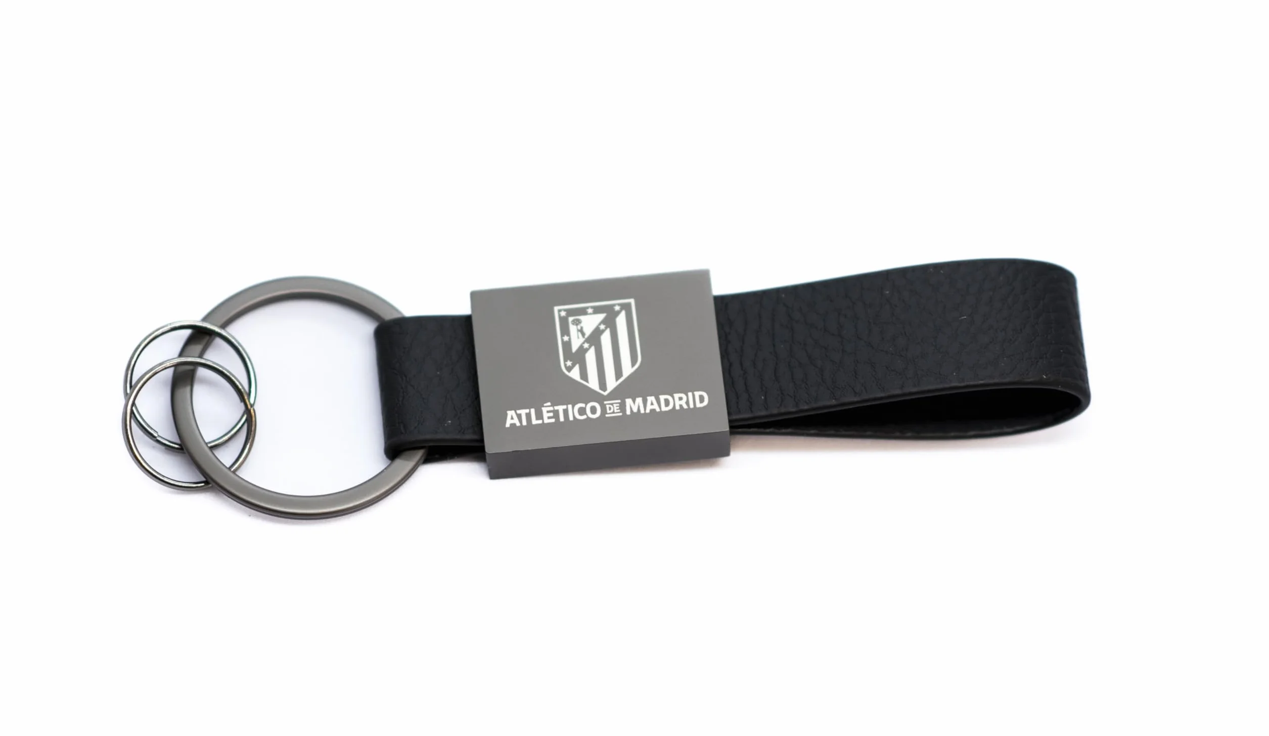 Llavero de piel negro Atlético de Madrid Oficial
