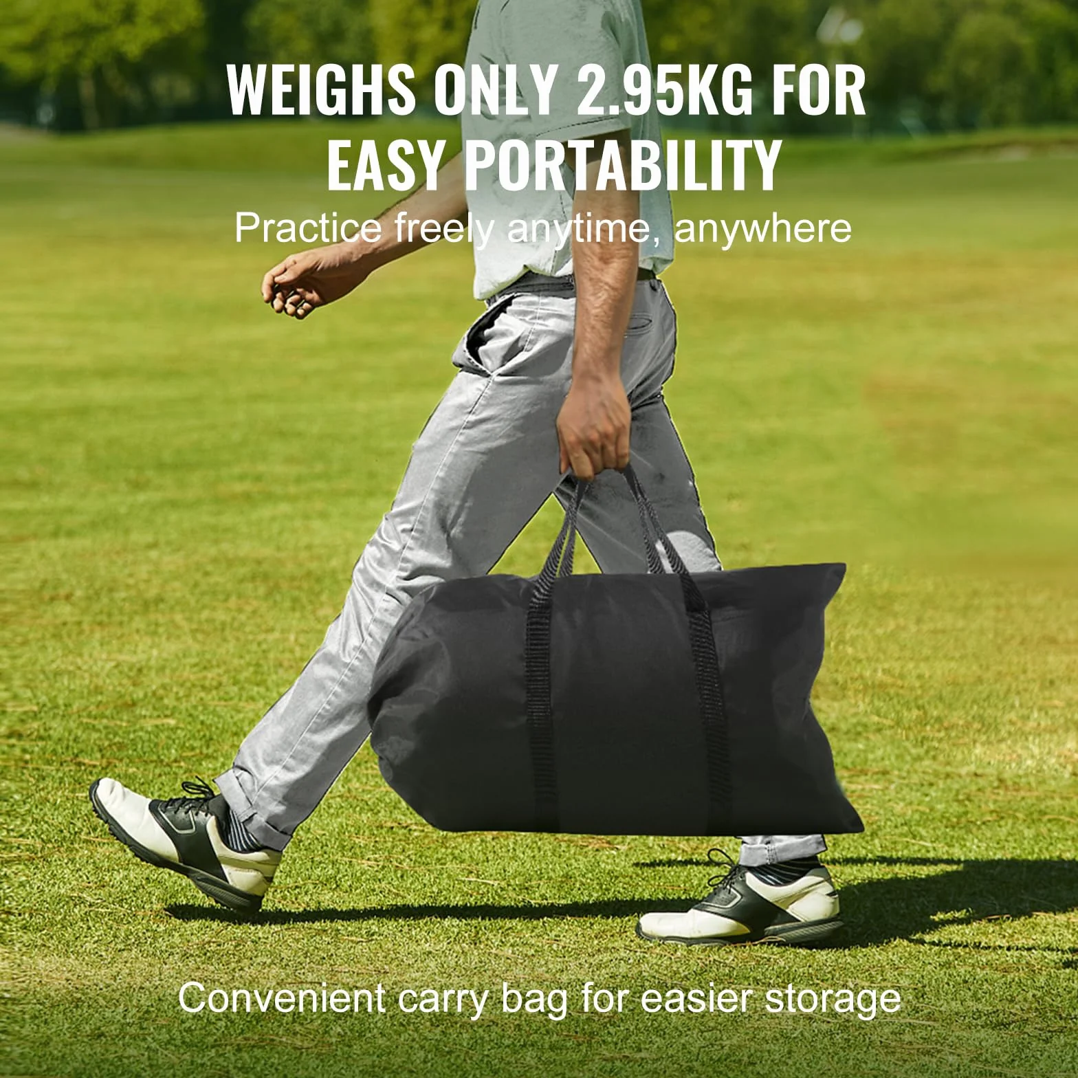 VEVOR Red de Golf 3080 x 1850 x 1970 mm Entrenamiento Swing Interior Exterior con Objetivo y Bolsa de Transporte