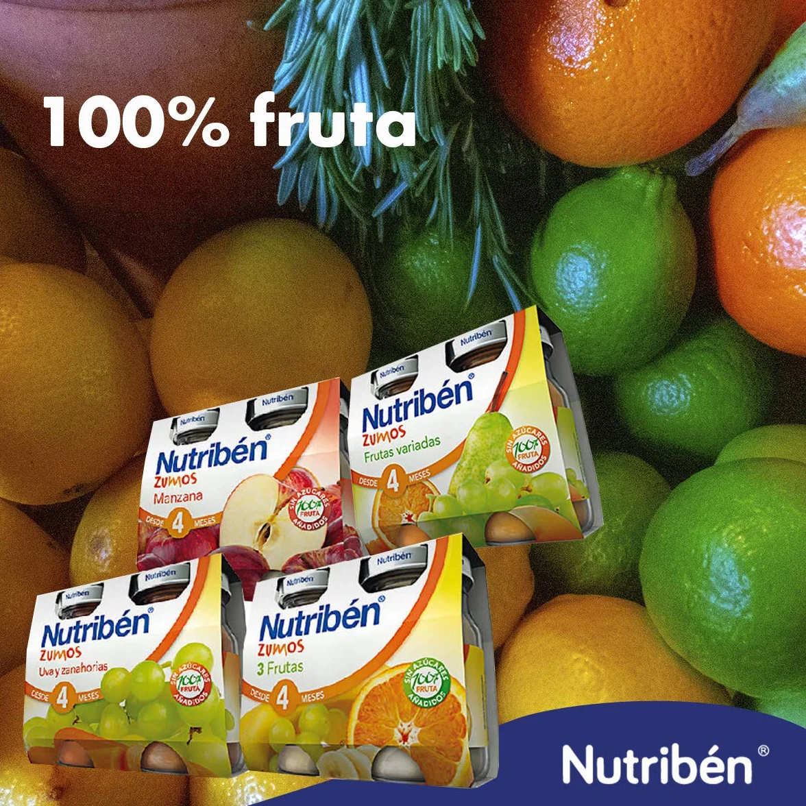 Nutriben Zumo 3 Frutas- 2 paquetes de 130 ml
