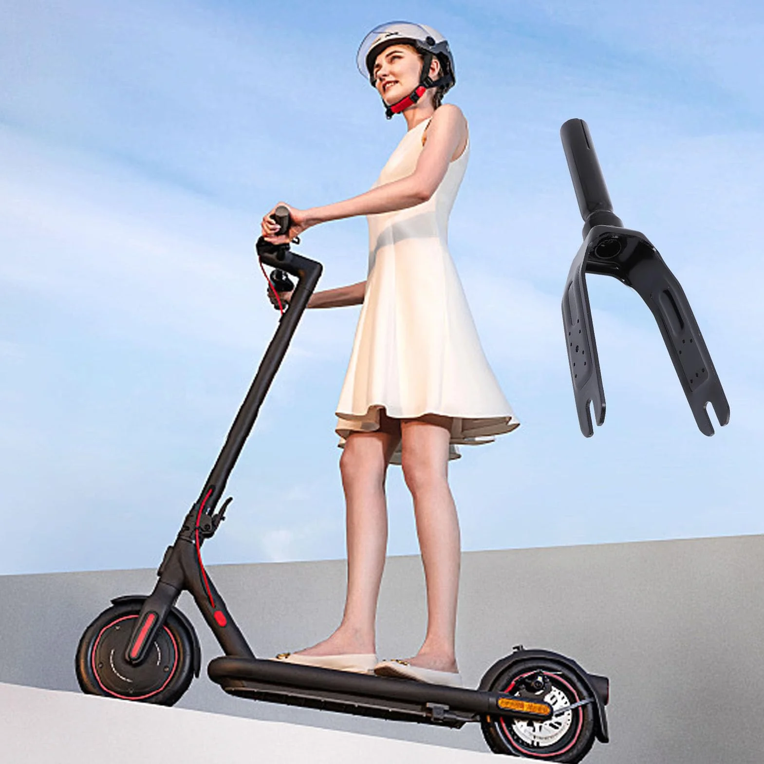 Horquilla delantera de aleación de aluminio para Mi3, scooter ligera, pieza mejorada