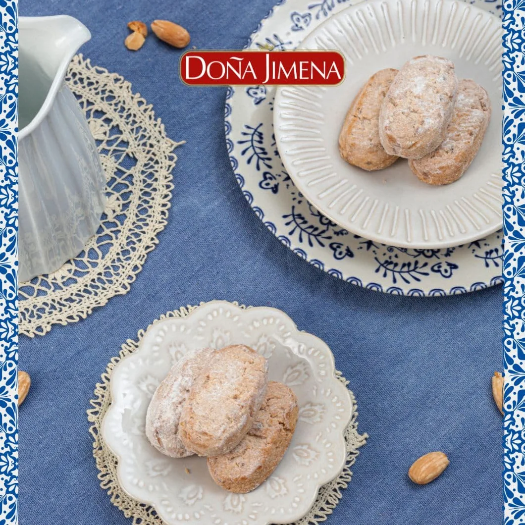 DOÑA JIMENA - Polvorón de Almendra, Calidad Suprema, Sabor Clásico, Exquisito al Paladar, Típico Dulce Navideño, Receta Artesanal, 430g