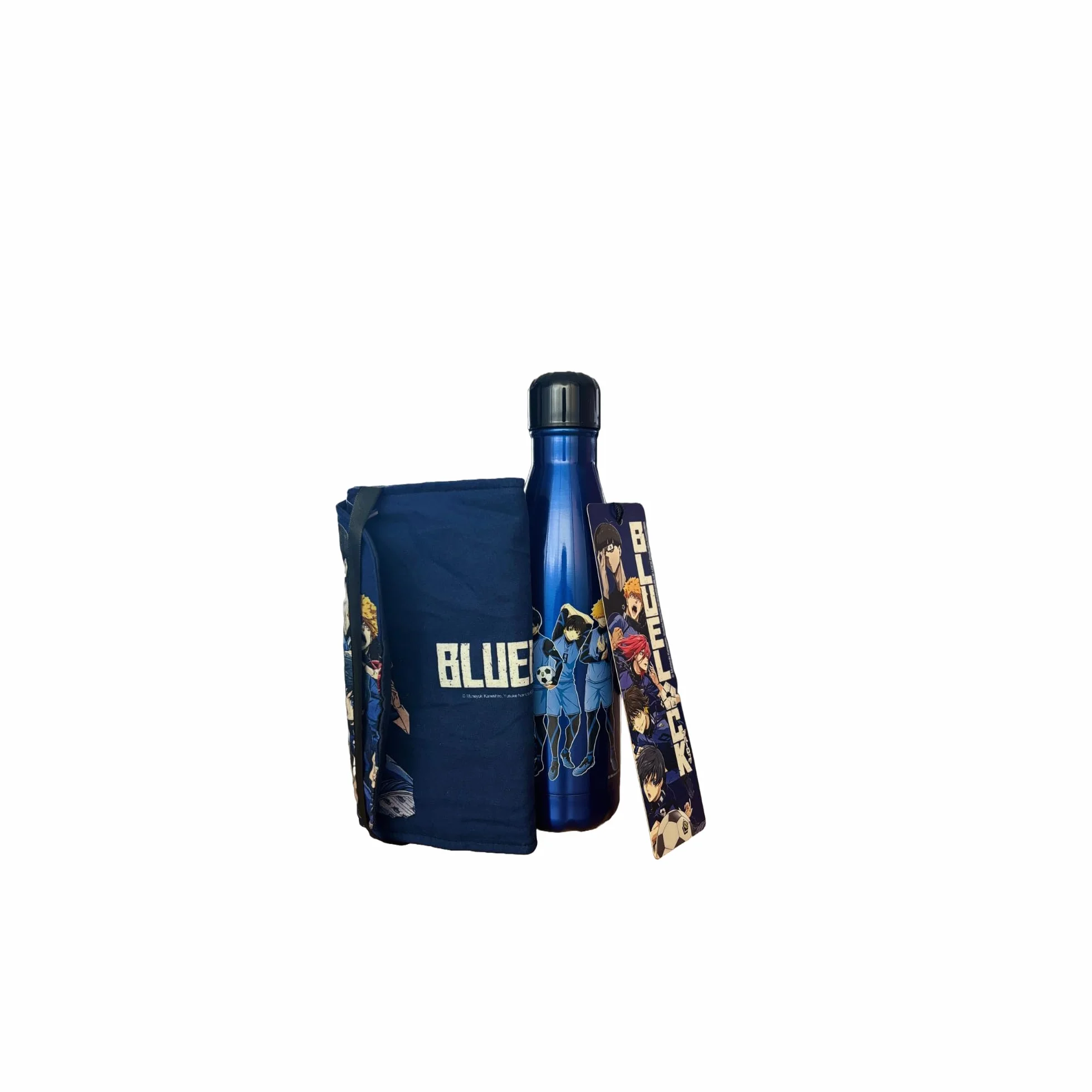 Homadict Pack de botella isotérmica Blue Lock + protección manga Caja decorativa estilo manga Licencia oficial