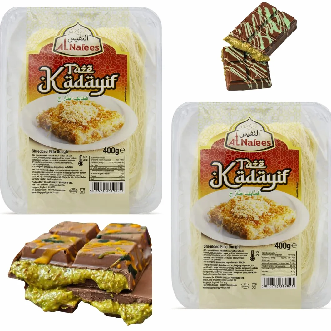 Al nafees Fresh Kataifi Kadayif Masa de Fillo rallada 400g