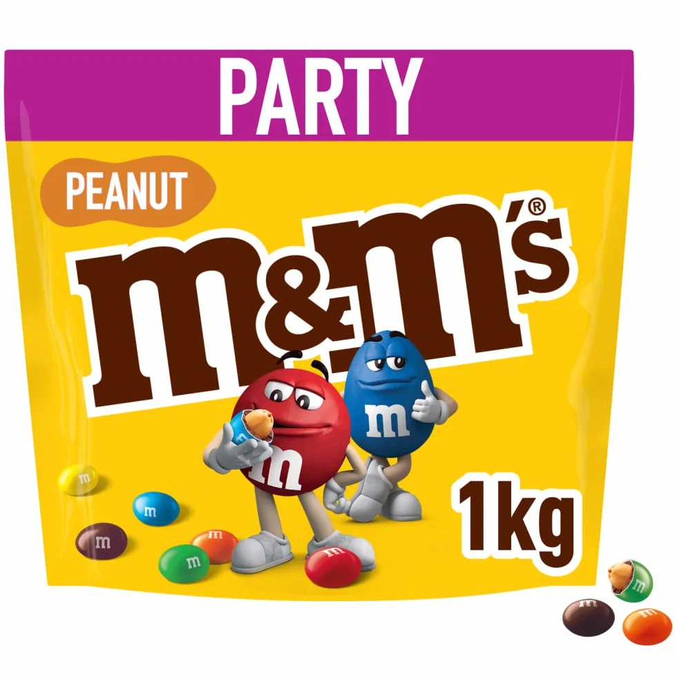 M&M's Peanuts Snack en Bolitas de Colores de Cacahuete y Chocolate con Leche, regalo (1kg)