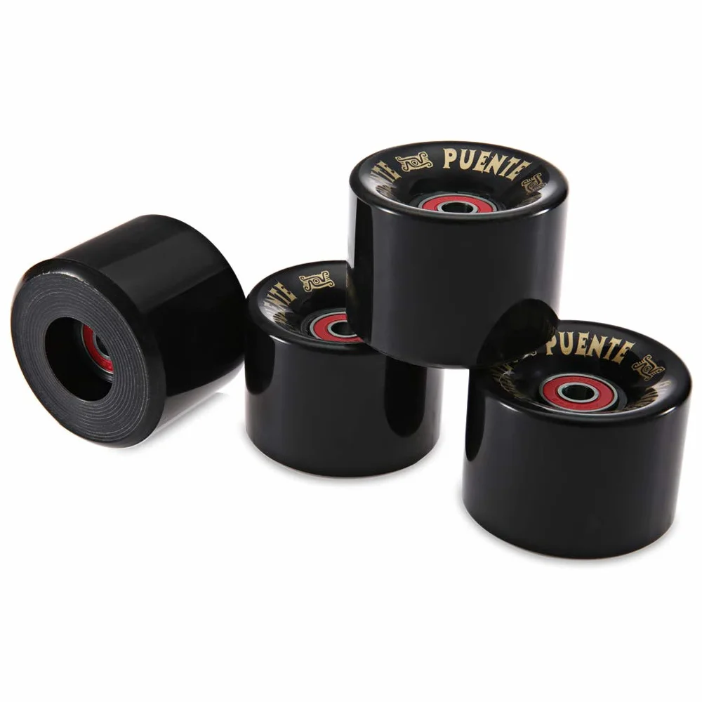 Ruedas de monopatín 60 x 45 mm de alta resistencia para deportes al aire libre (negro)